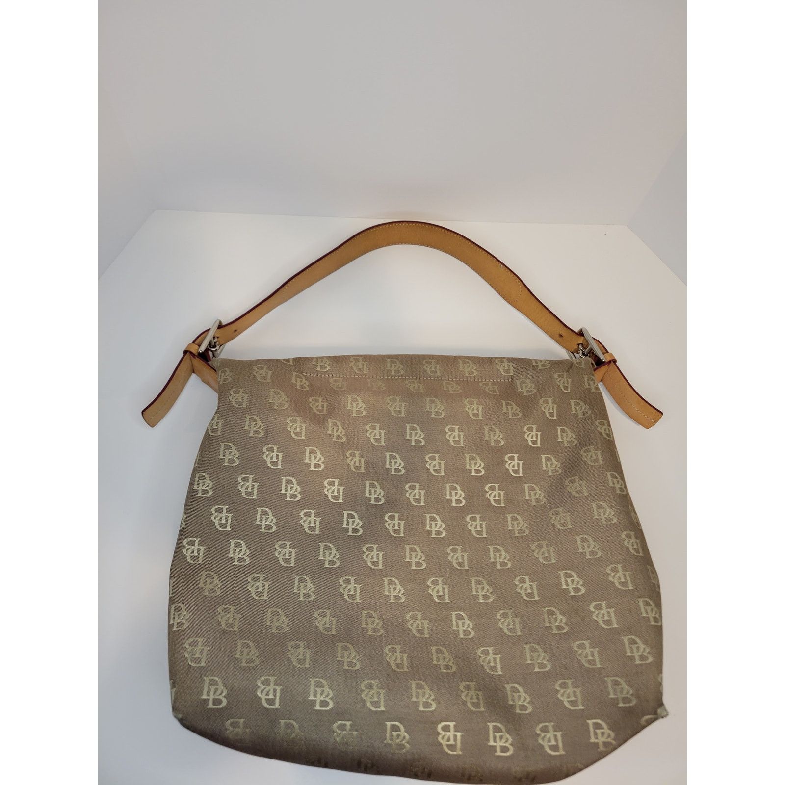 Dooney & Bourke Authentic Dooney & Bourke Brown Canvas Leather Handbag Size ONE SIZE - 1 Thumbnail