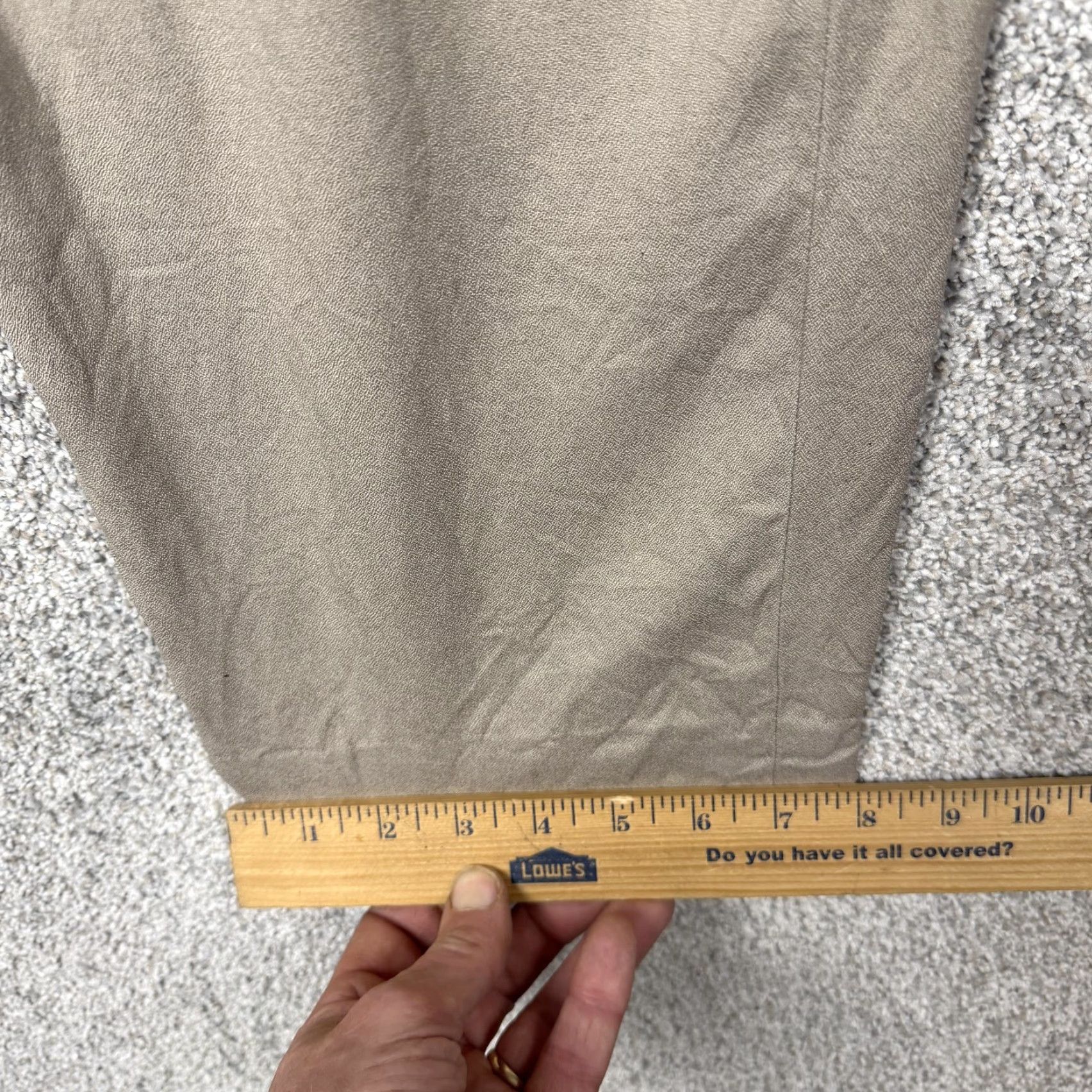 Vintage VINTAGE Finity Silk Crepe Cropped Pants Womens PM 29x22.5 Beige Pockets Flat Front Zip Tie Belt 90s Boho Retro Size 32" / US 10 / IT 46 - 3 Thumbnail