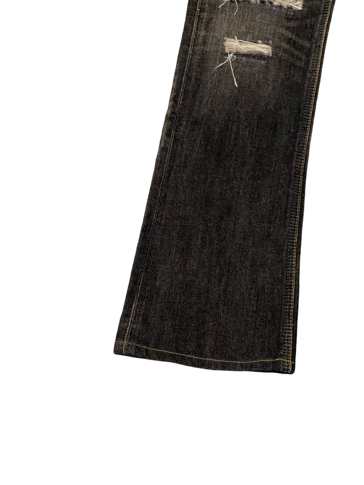Japanese Brand Flare Jeans Wrangler Faded Distress Boot Cut 7🟦2 Size US 29 - 5 Thumbnail