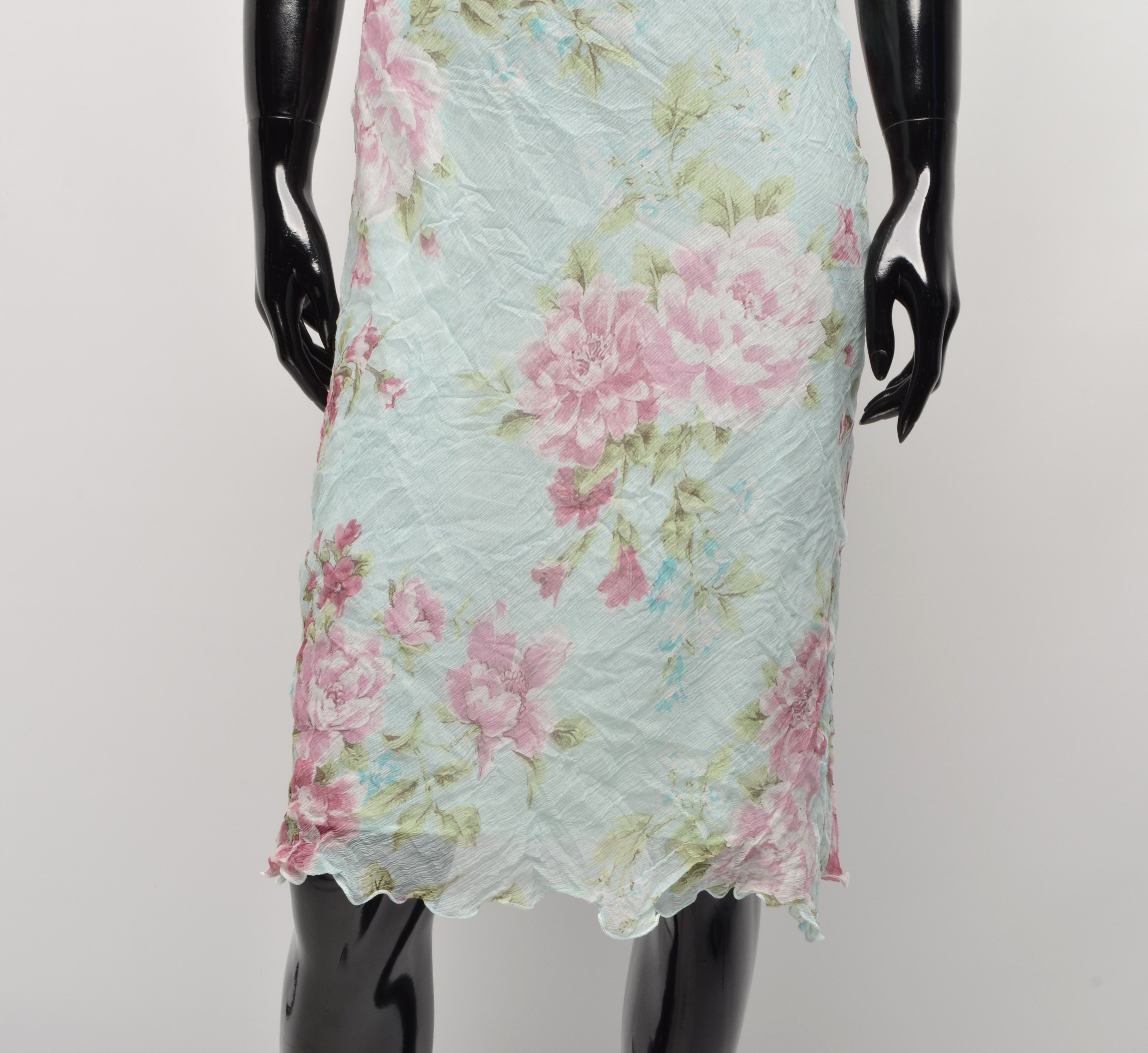 Vintage Vintage Opinion Y2K Fairy Floral Mesh Mermaid Dress Size XS / US 0-2 / IT 36-38 - 3 Thumbnail