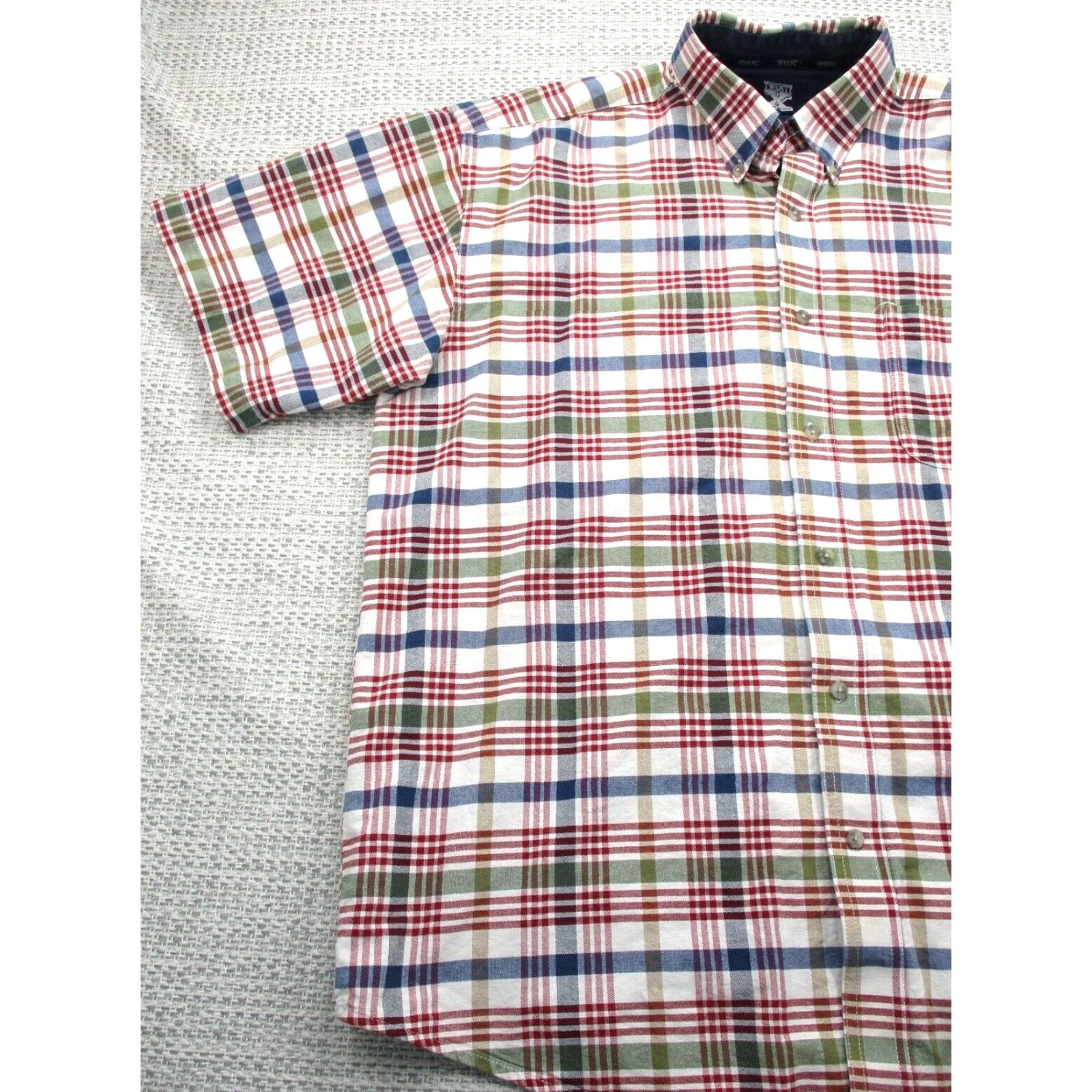 Wrangler Wrangler Twenty X Shirt Mens XL Red Plaid Button Up Western Short Sleeve Size US XL / EU 56 / 4 - 3 Thumbnail