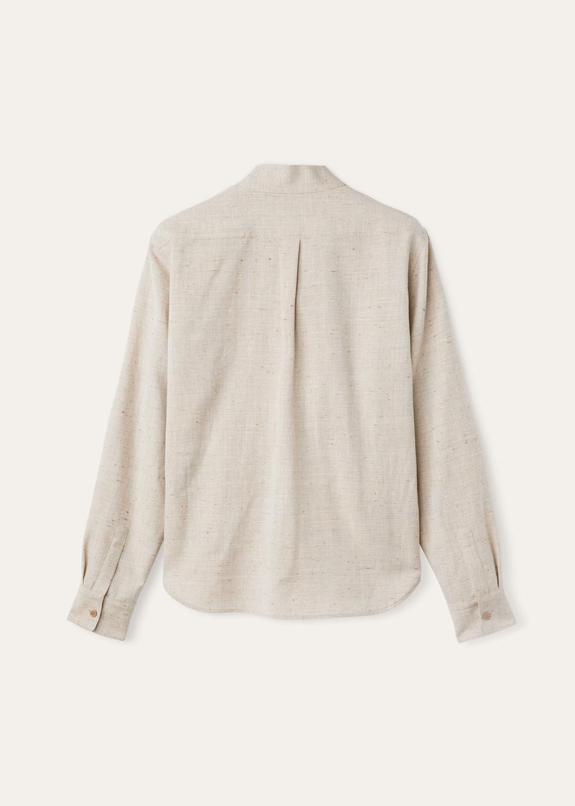 Loro Piana o1srvl11e0425 FAN6579 Shirt in Beige Size M / US 6-8 / IT 42-44 - 2 Thumbnail