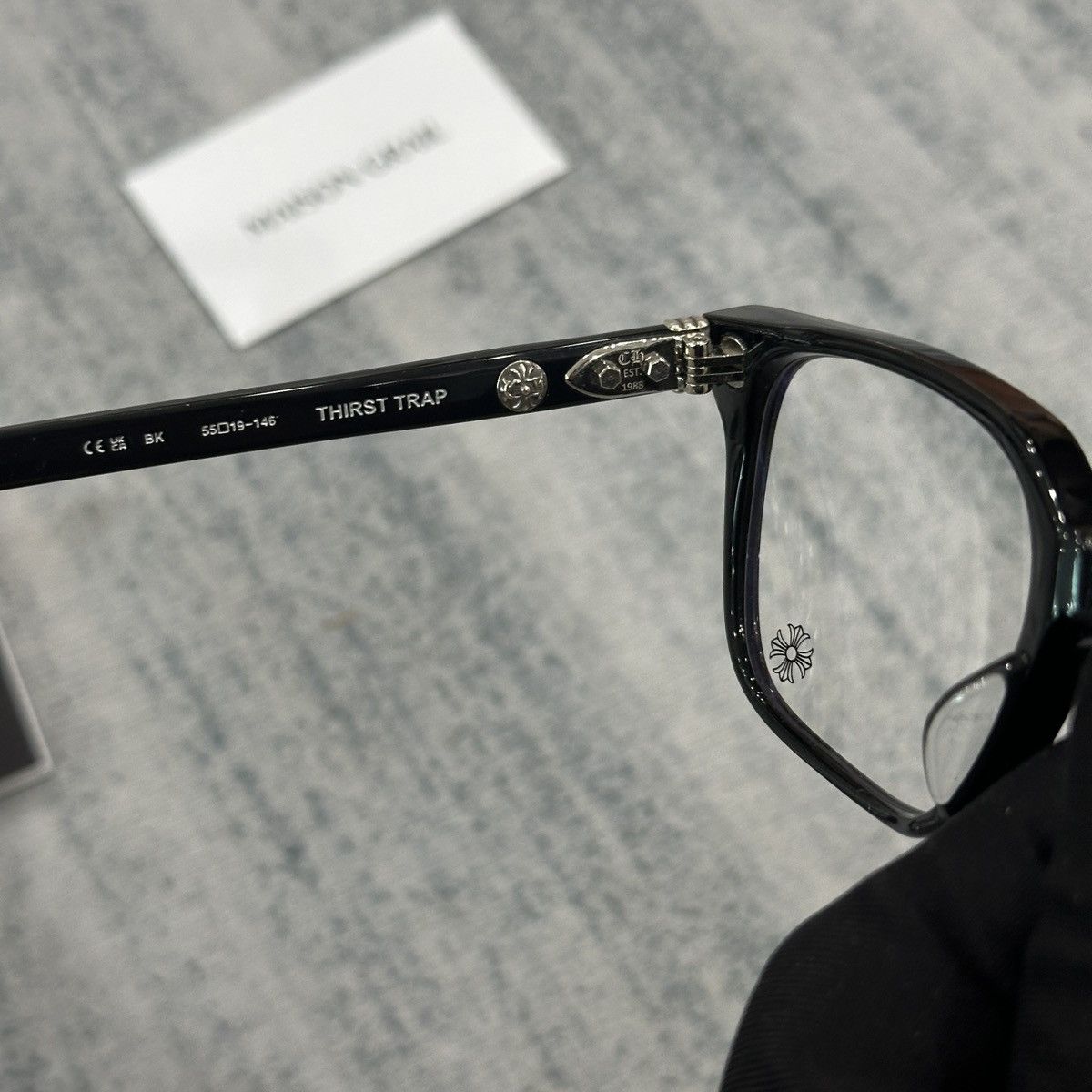 Chrome Hearts CHROME HEARTS THIRST TRAP BLACK EYEGLASSES Size ONE SIZE - 7 Thumbnail