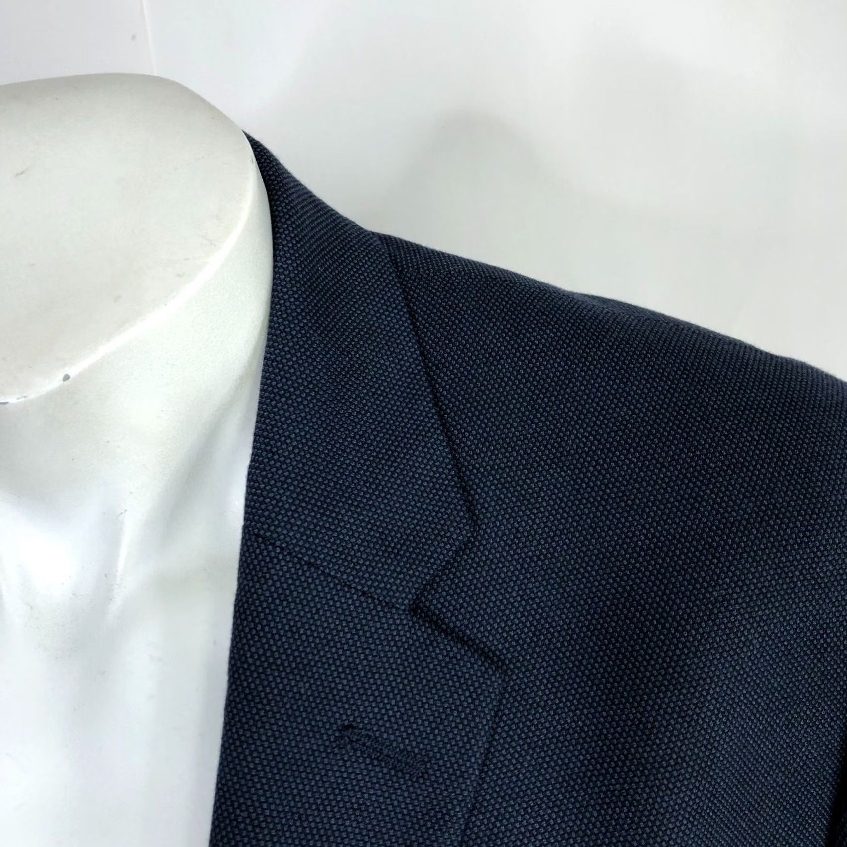 Banana Republic Banana Republic Sport Coat Jacket Bird's Eye Blue 40 Regular Fit Men Jacket Notch Lapel Four-Button Front Size US XXS / EU 40 - 2 Thumbnail