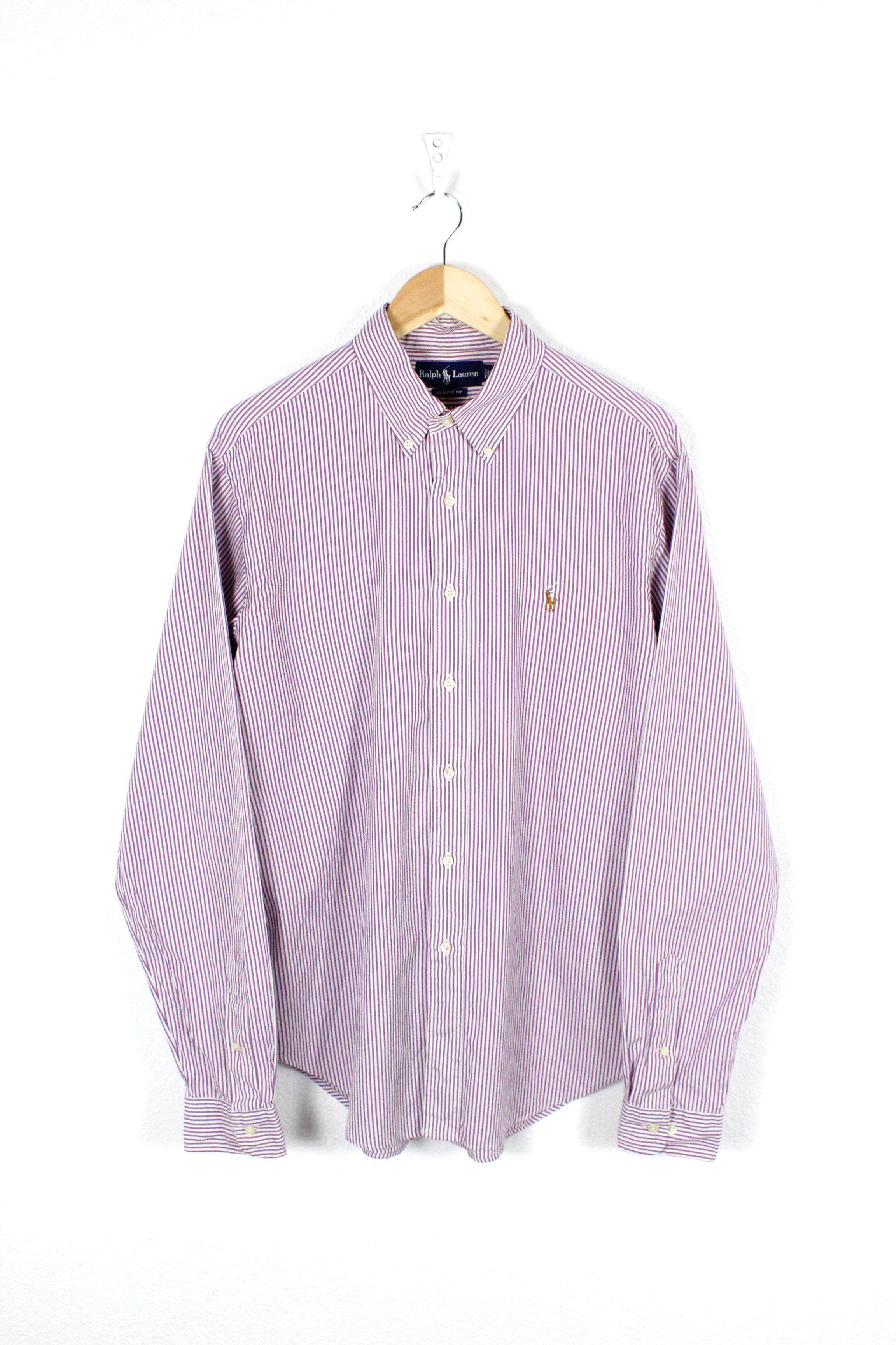 Polo Ralph Lauren Polo Ralph Lauren Pony Logo Striped Oxford Shirt Size US XL / EU 56 / 4 - 1 Thumbnail