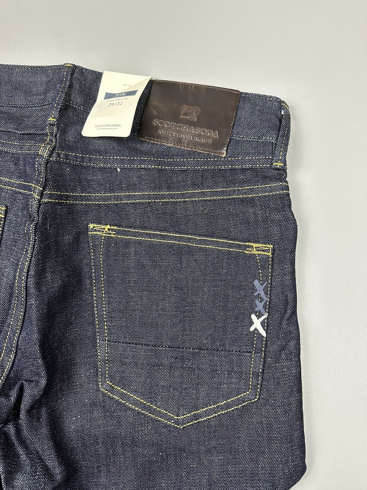 Scotch & Soda Scotch&Soda Solid Skinny Blue Jeans Ralston Size US 29 - 3 Thumbnail