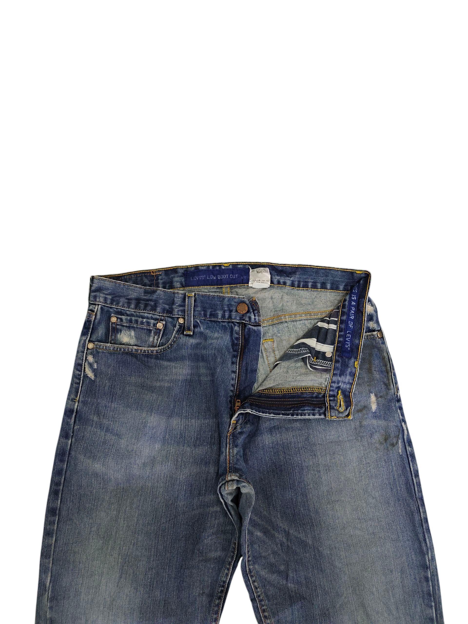 If Six Was Nine Flare Jeans Levis 527 Low Boot Cut Denim Distress Faded Size US 34 / EU 50 - 7 Thumbnail