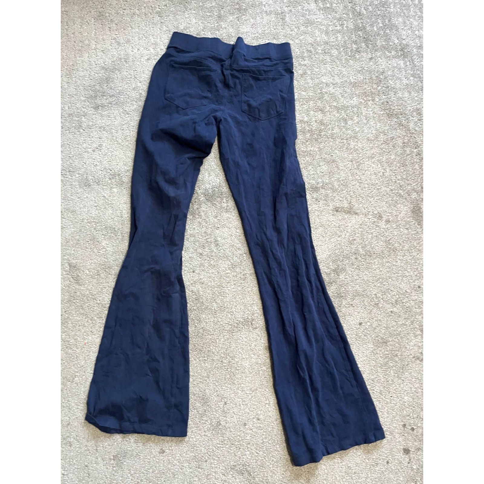 Express VINTAGE Express High Waisted Flare Wide Leg Leggings Navy Blue Small Size 28" / US 6 / IT 42 - 3 Thumbnail