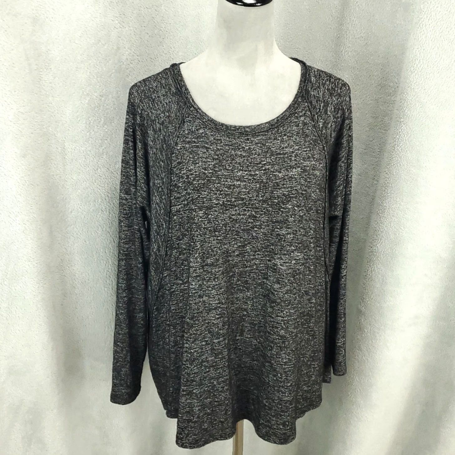 Vintage Grace Womens Sweater 0X Pullover Knit Long Sleeve Black Gray Size XL / US 12-14 / IT 48-50 - 2 Thumbnail