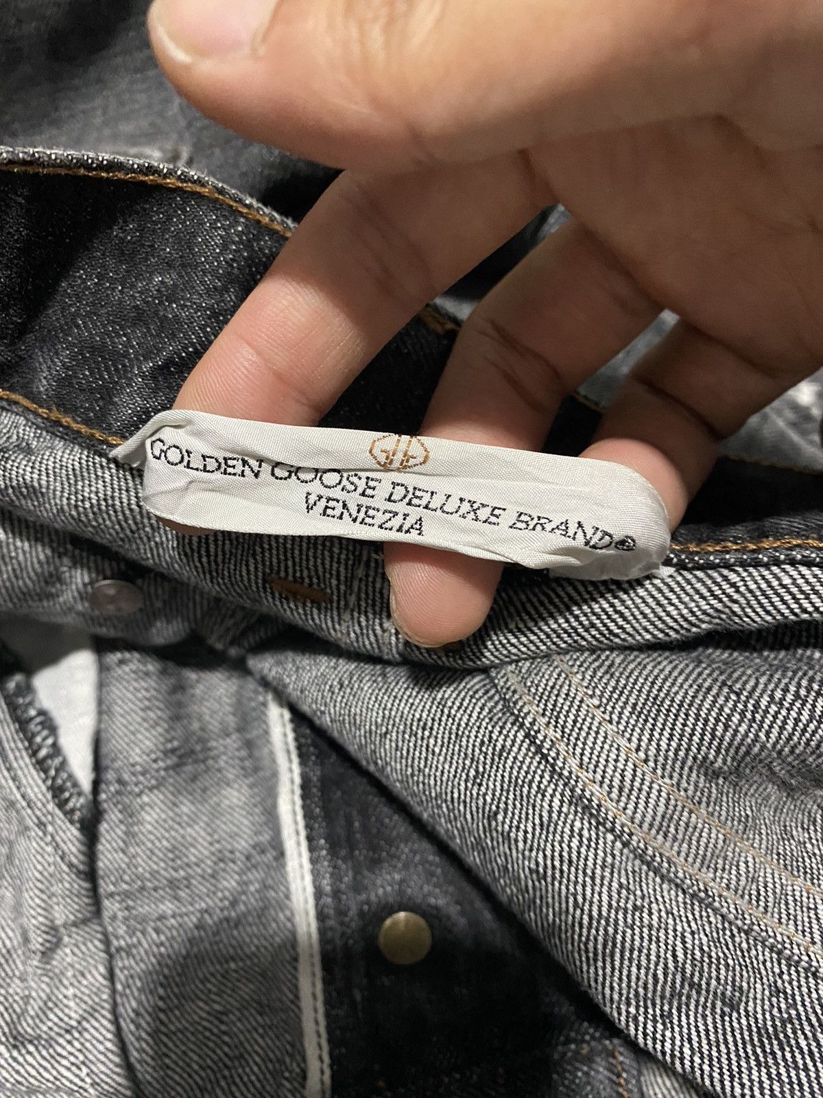Golden Goose GGDB Selvedge Low Distressed denim Jeans Size US 31 - 8 Thumbnail