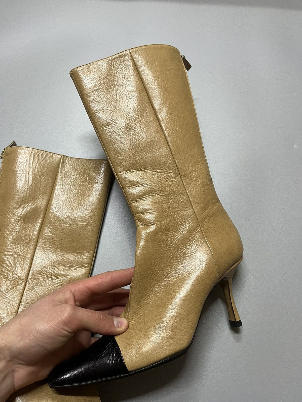 Jimmy Choo Black Jimmy Choo Zip Up High Heel Boots size 36 Size US 6 / IT 36 - 9 Thumbnail