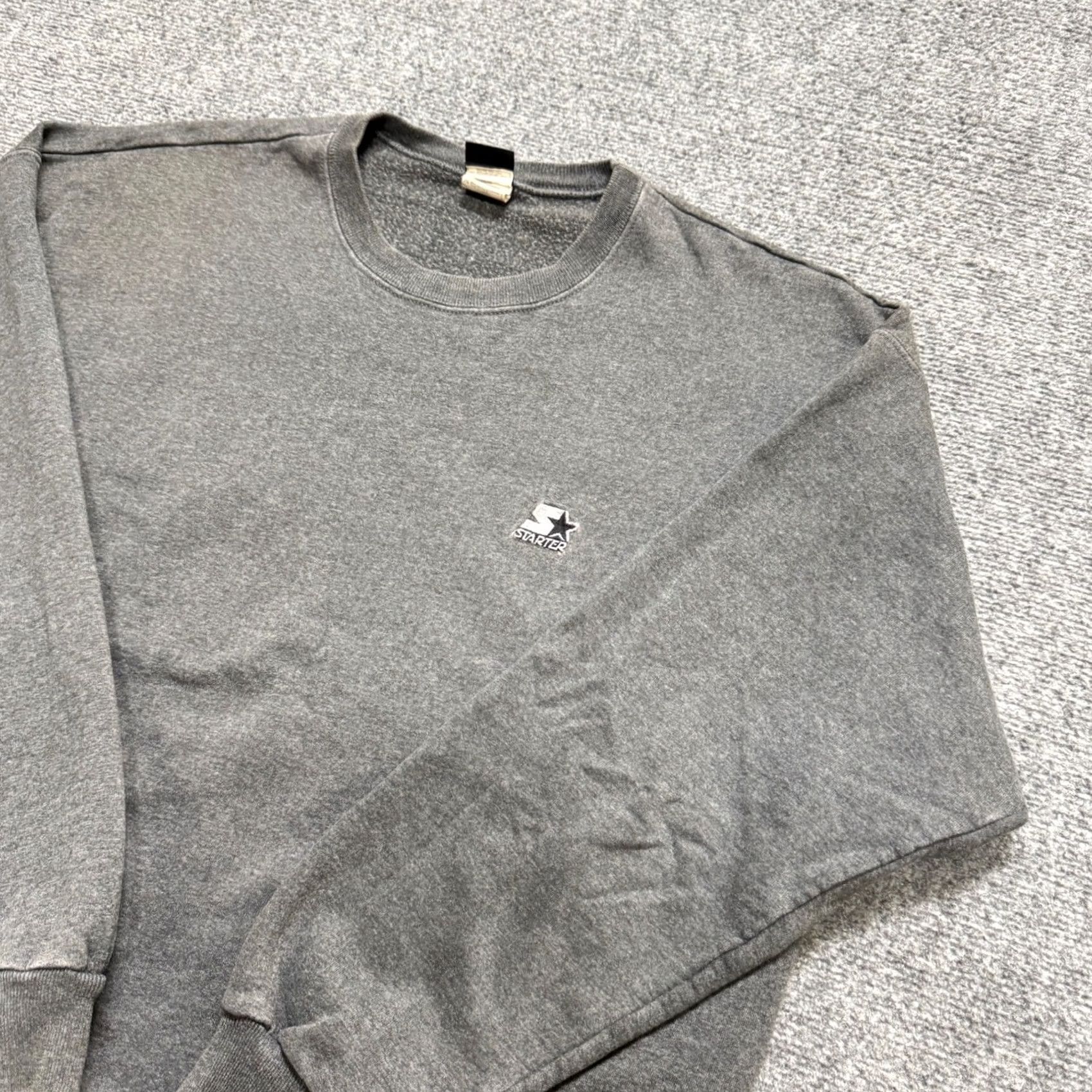 Starter Starter Sweatshirt Pullover Mens XL Black Distressed Cotton Blend Activewear Sweatshirt Pullover Black Mens XL Size US XL / EU 56 / 4 - 2 Thumbnail