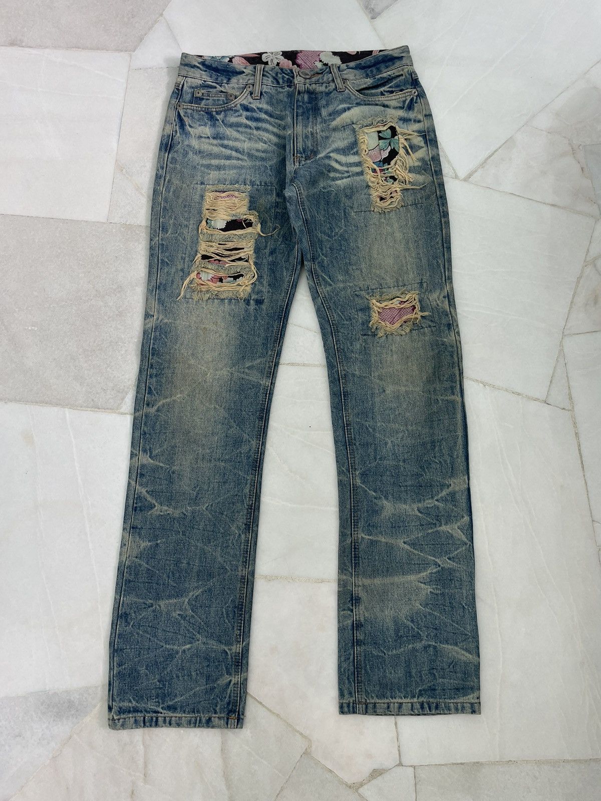 Japanese Brand × Jean OFFER‼️Vintage Distressed & Repair Japanese Jeans Size US 31 - 3 Thumbnail