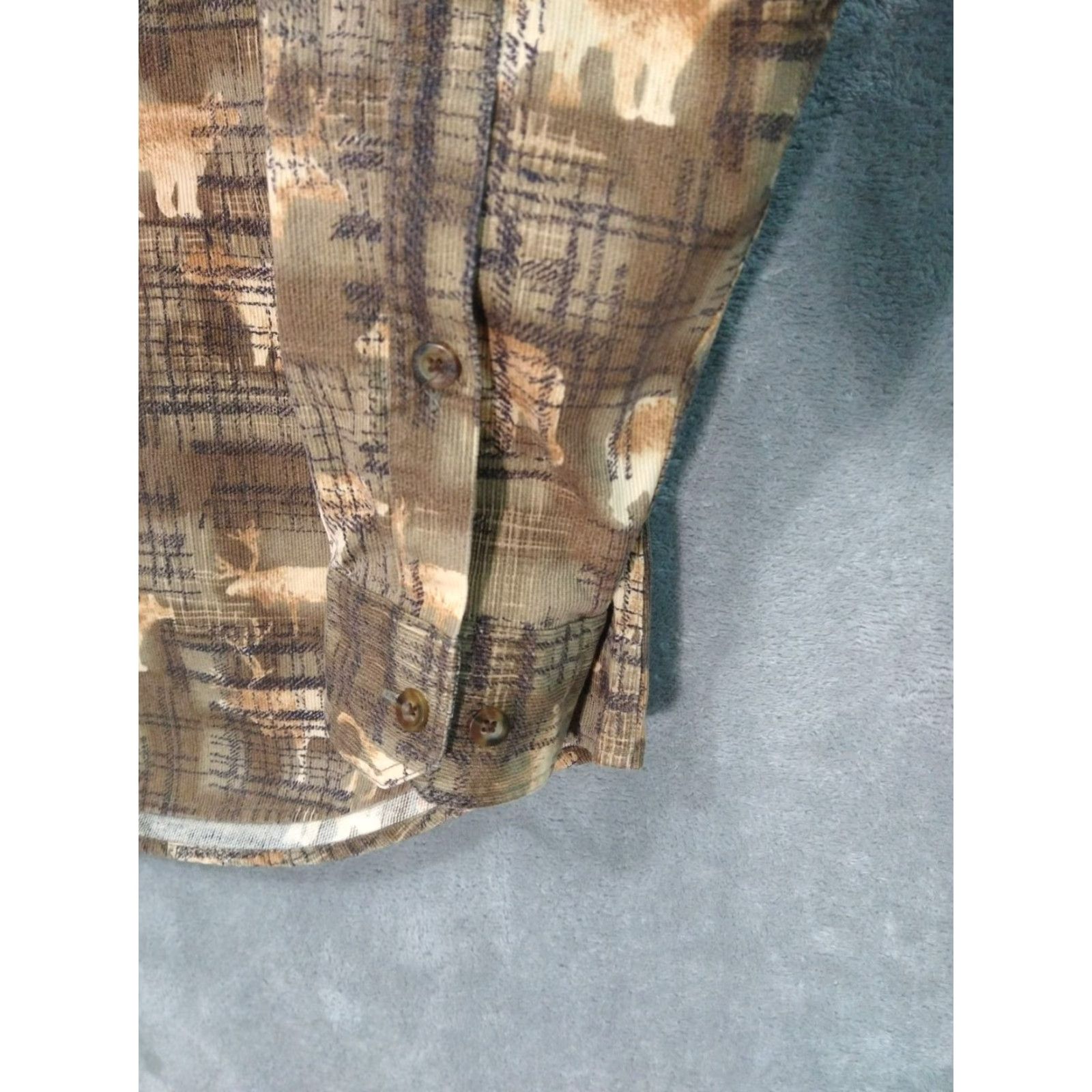 Vintage Woolrich Shirt Mens Medium Brown Animal Print Flannel Button-Down Long Sleeve Size US M / EU 48-50 / 2 - 3 Thumbnail