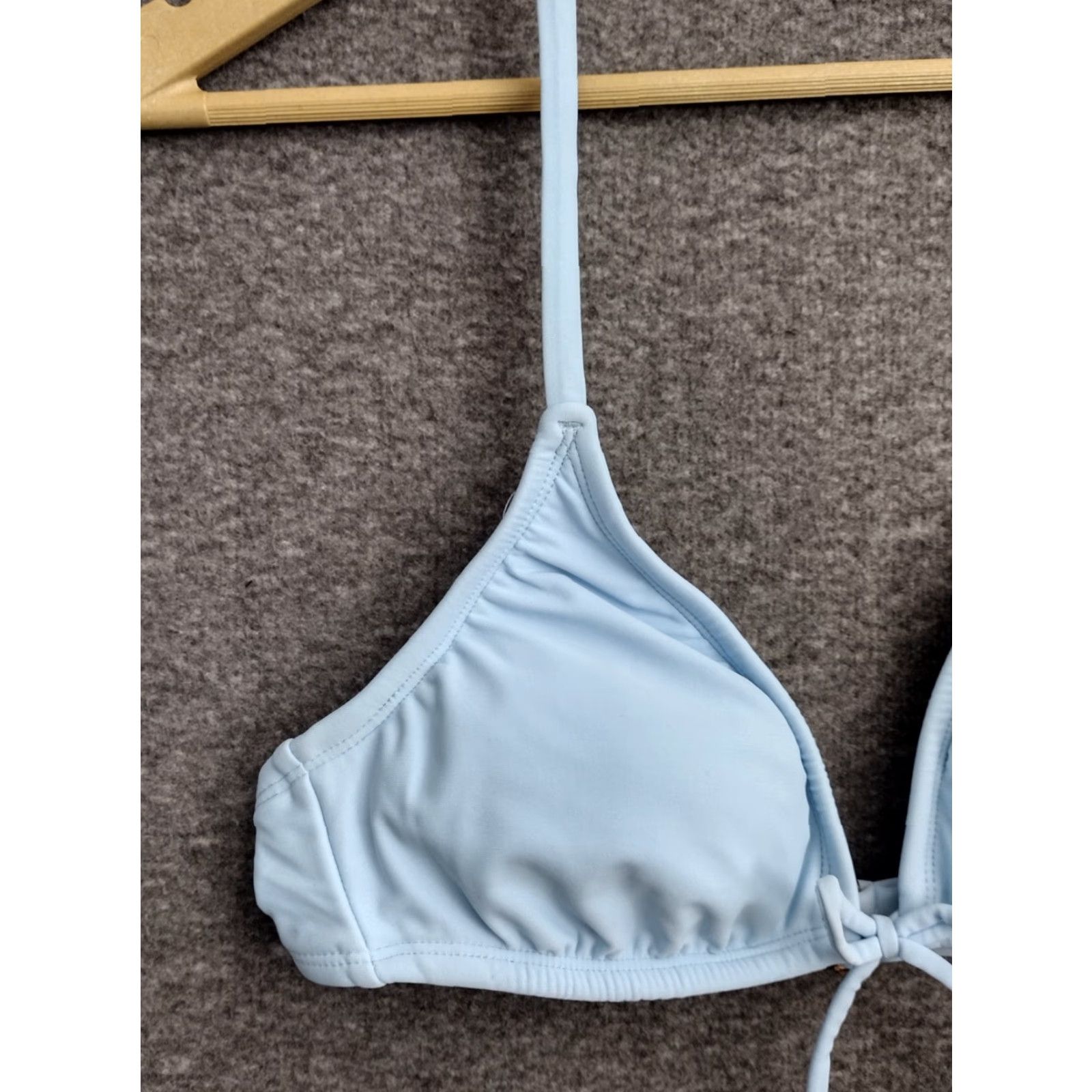 Vintage Shade & Shore Bikini Top Women Blue M Removable Pads Spaghetti Strap Swimwear Size M / US 6-8 / IT 42-44 - 7 Thumbnail