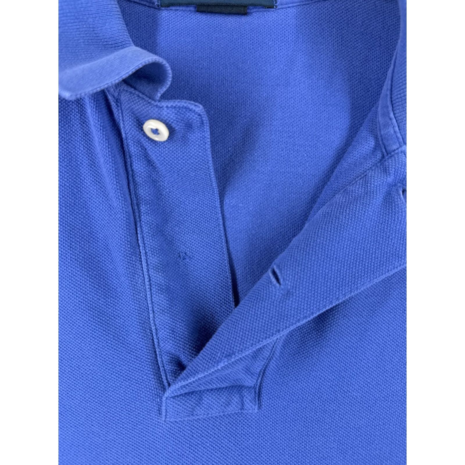 Ralph Lauren VINTAGE Ralph Lauren Polo Shirt Men Large Blue 100% Cotton Knit Short Sleeve Slim PONY Golf Mens Size US L / EU 52-54 / 3 - 7 Thumbnail