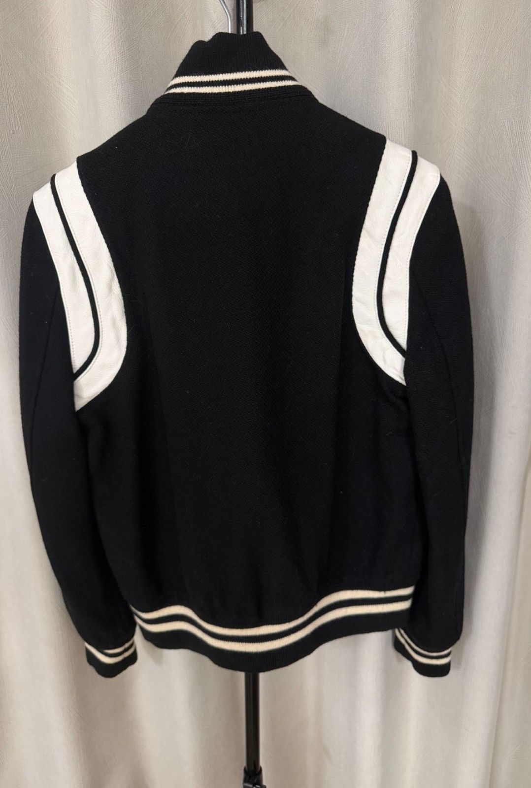 Saint Laurent Paris Saint Laurent SLP Classic Black & White Varsity Jacket Size S / US 4 / IT 40 - 3 Thumbnail