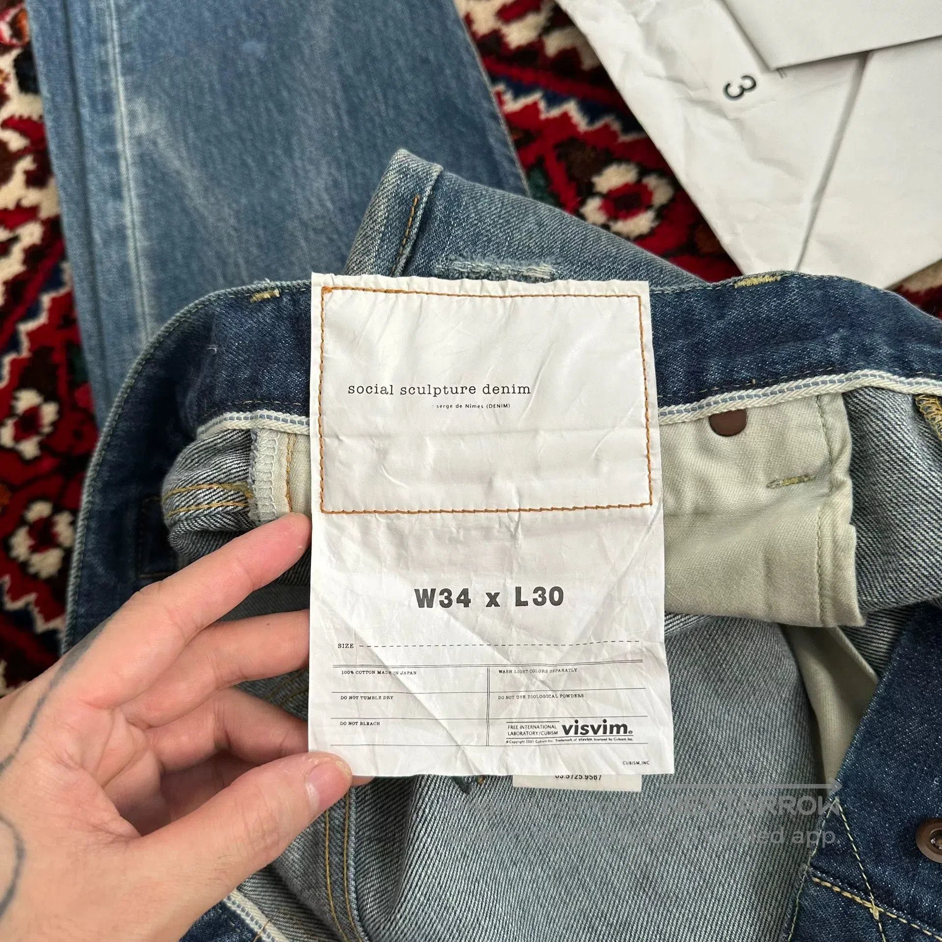 Visvim visvim journeyman d27 denim jeans w34l3. Size US 34 / EU 50 - 7 Thumbnail