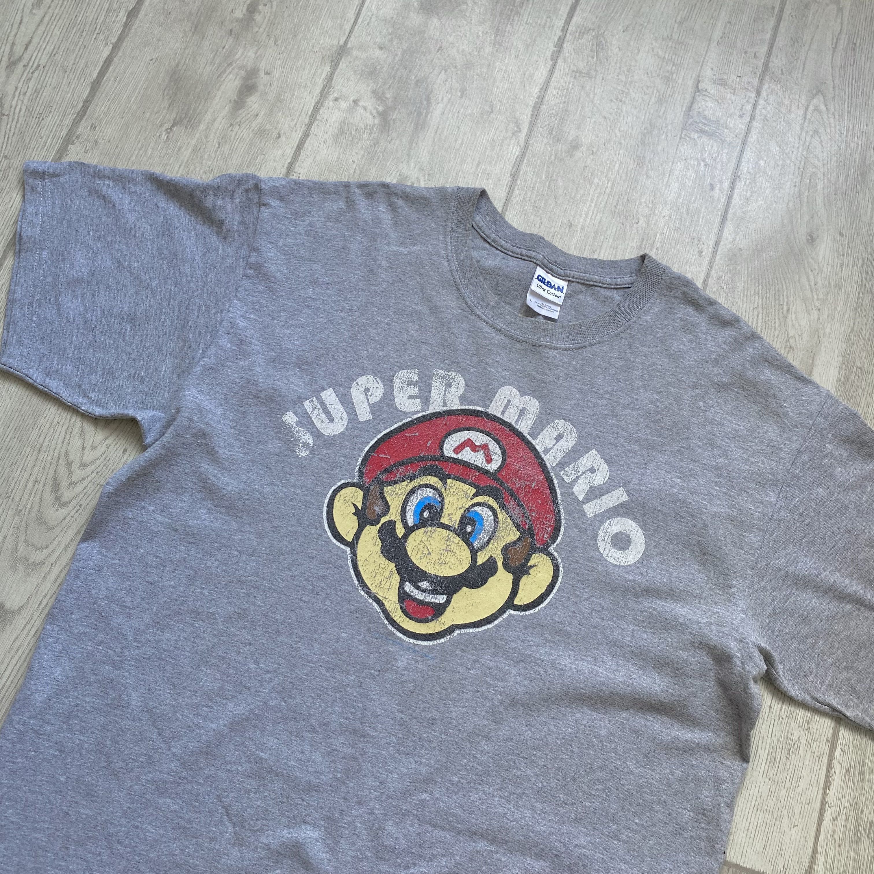 Nintendo 🦺 Vintage 00s Super Mario Games promo tee Y2K Nintendo Size US L / EU 52-54 / 3 - 6 Thumbnail