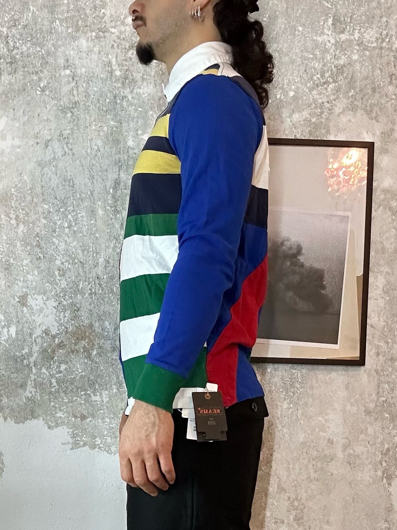 Polo Ralph Lauren Ralph Lauren Classic Fit Patchwork Jersey Rugby Shirt Size US XS / EU 42 / 0 - 4 Thumbnail