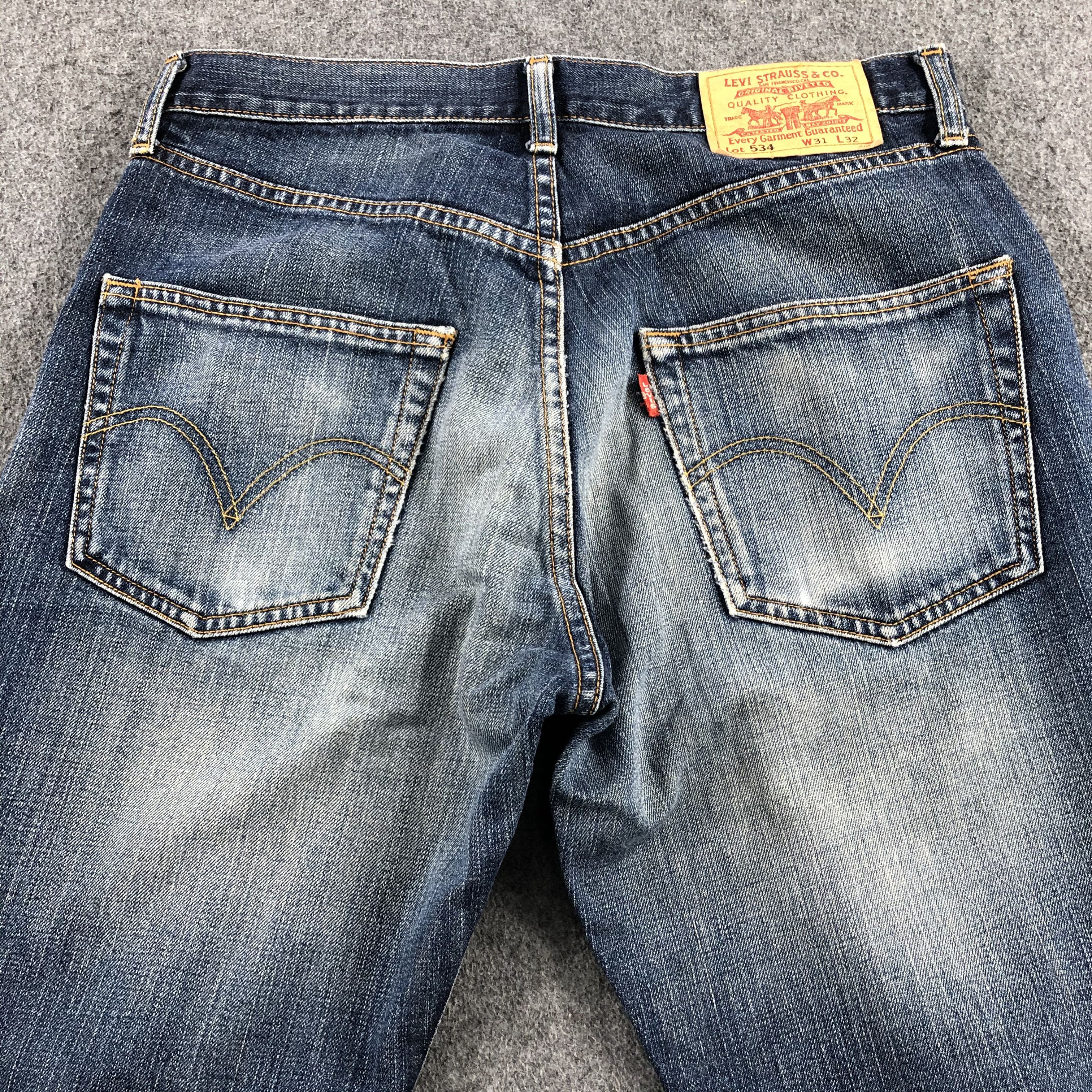 Levi's Vintage 90s Blue Wash Levis 534 Jeans-J1814 Size US 32 / EU 48 - 4 Thumbnail