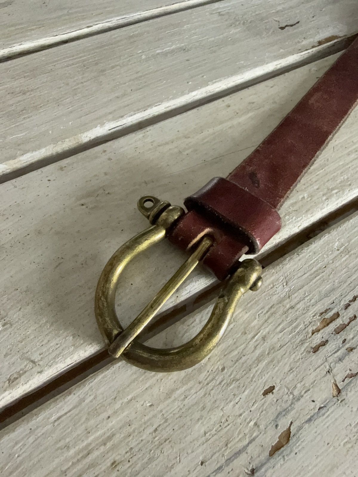 Hysteric Glamour × Leather × Vintage Vintage Leather Belt Y2K Cowboy Western Metal Avant Garde Size ONE SIZE - 4 Thumbnail
