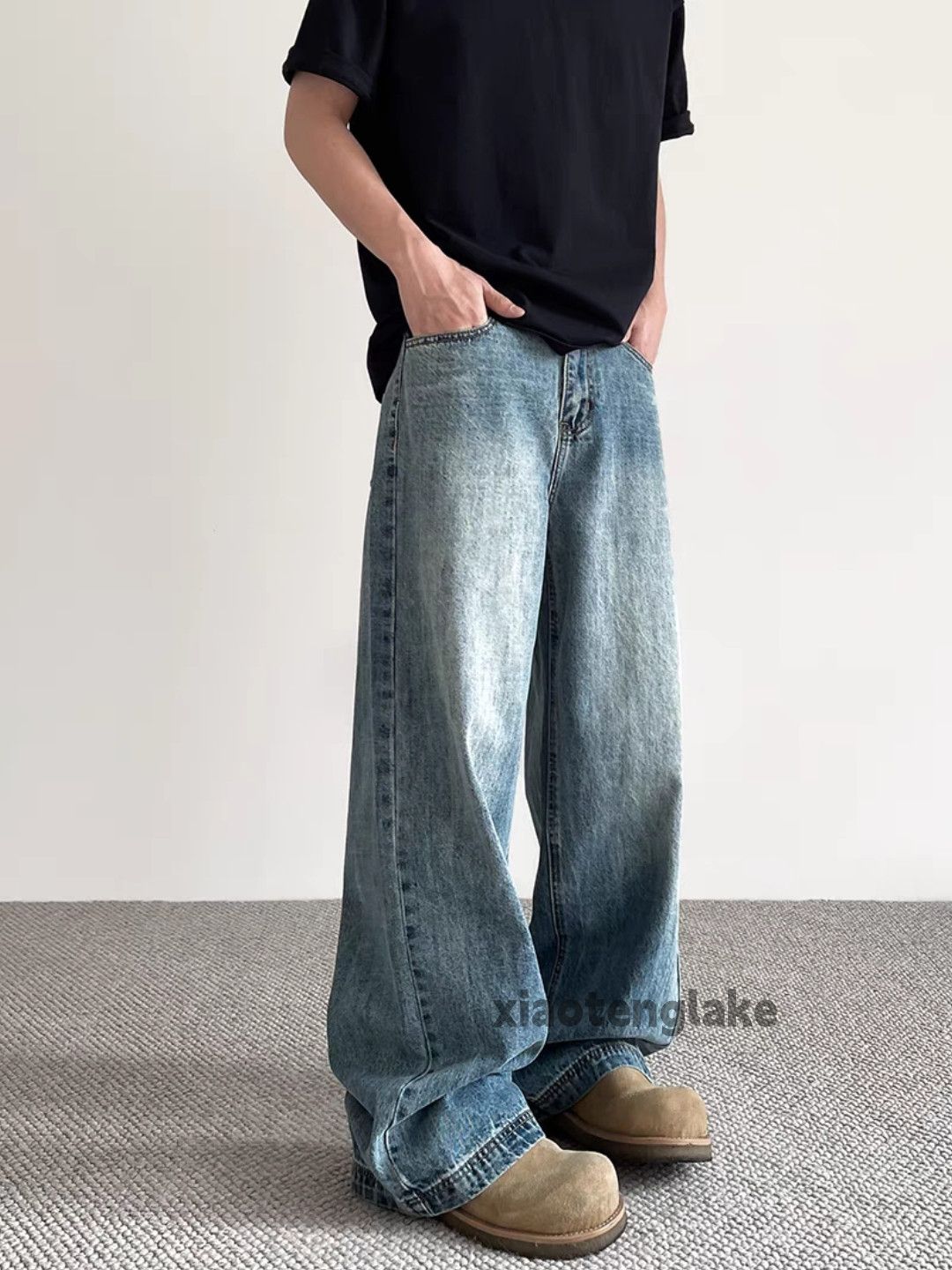 Jean × Vintage washed faded cleanfit skate hiphop cargo baggy jeans Size US 28 / EU 44 - 7 Thumbnail