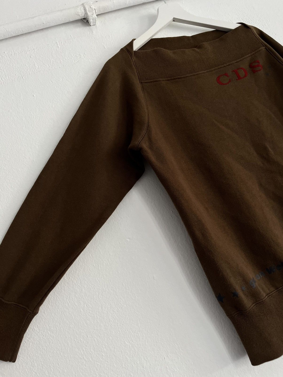 Japanese Brand Vintage Clef De Sol CDS Asymmetrical Brown Sweatshirt 00s Size M / US 6-8 / IT 42-44 - 5 Thumbnail