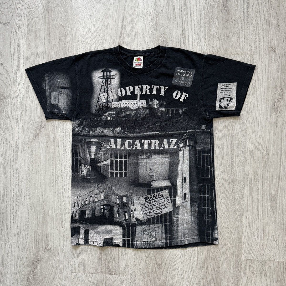 Vintage VINTAGE Property of Alcatraz Shirt Large 90s All Over Print Size US M / EU 48-50 / 2 - 1 Thumbnail