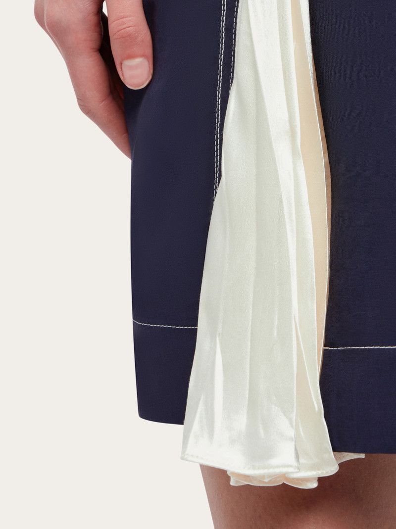 Salvatore Ferragamo o1s1rm0126 Inlays Short Slip Dress in Blue/White Size M / US 6-8 / IT 42-44 - 6 Thumbnail