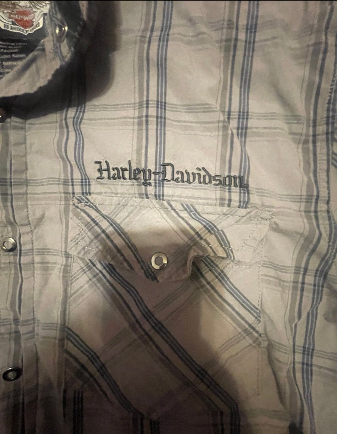 Harley Davidson Harley-Davidson Plaid Button-Up Shirt Men’s M Biker Size US M / EU 48-50 / 2 - 4 Thumbnail