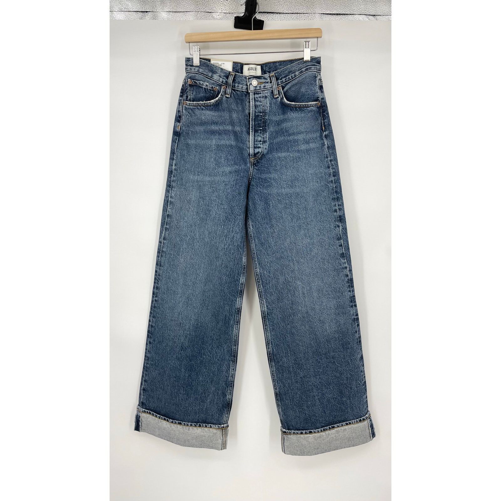 Agolde AGOLDE | NWT Dame High Rise Wide Leg Cuffed Jeans Control 26 Size 26" / US 2 / IT 38 - 3 Thumbnail