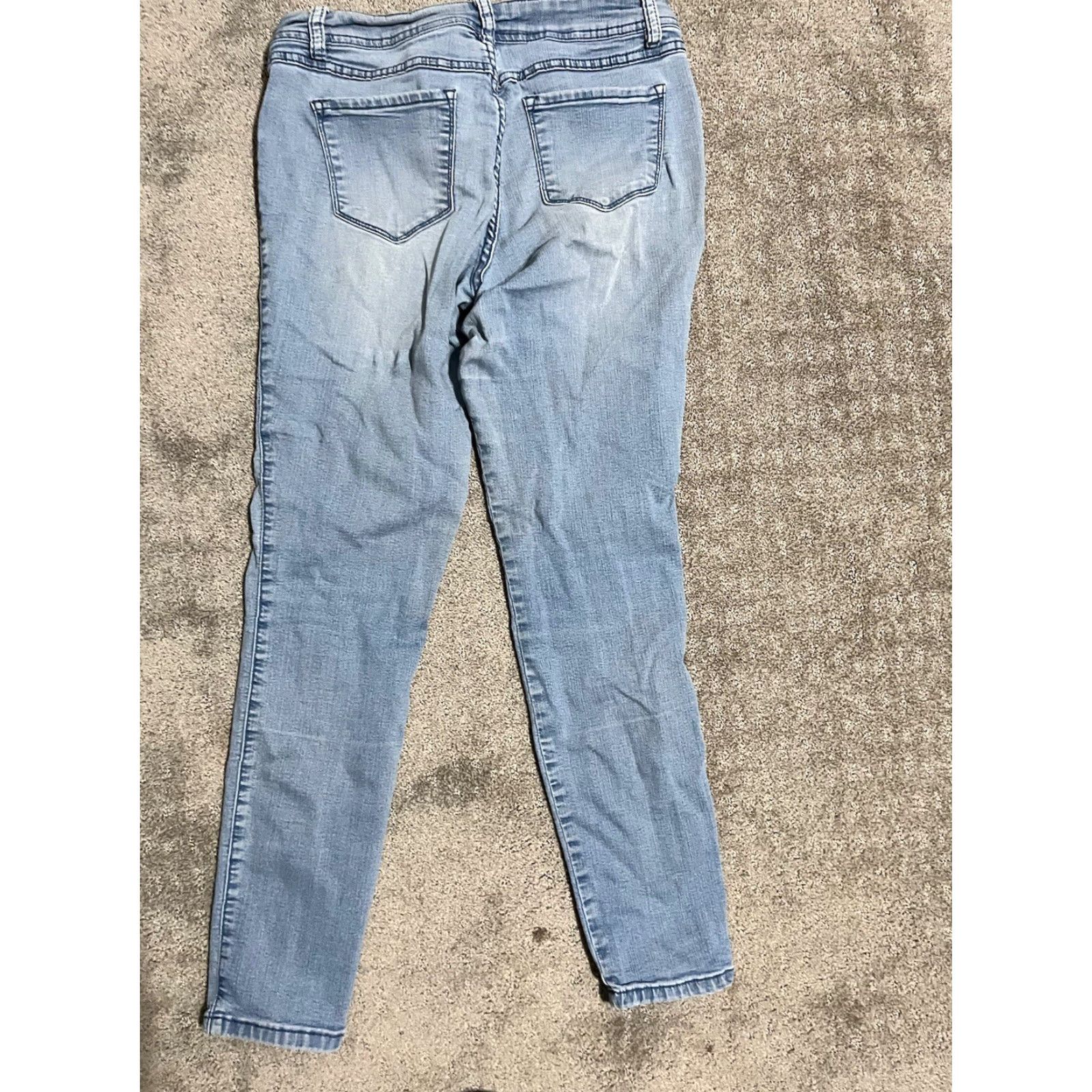 Vintage Womens D.Jeans Jeans Skinny 6 Mid Rise Stretch Cotton Blend Solid Blue Denim Size 28" / US 6 / IT 42 - 3 Thumbnail