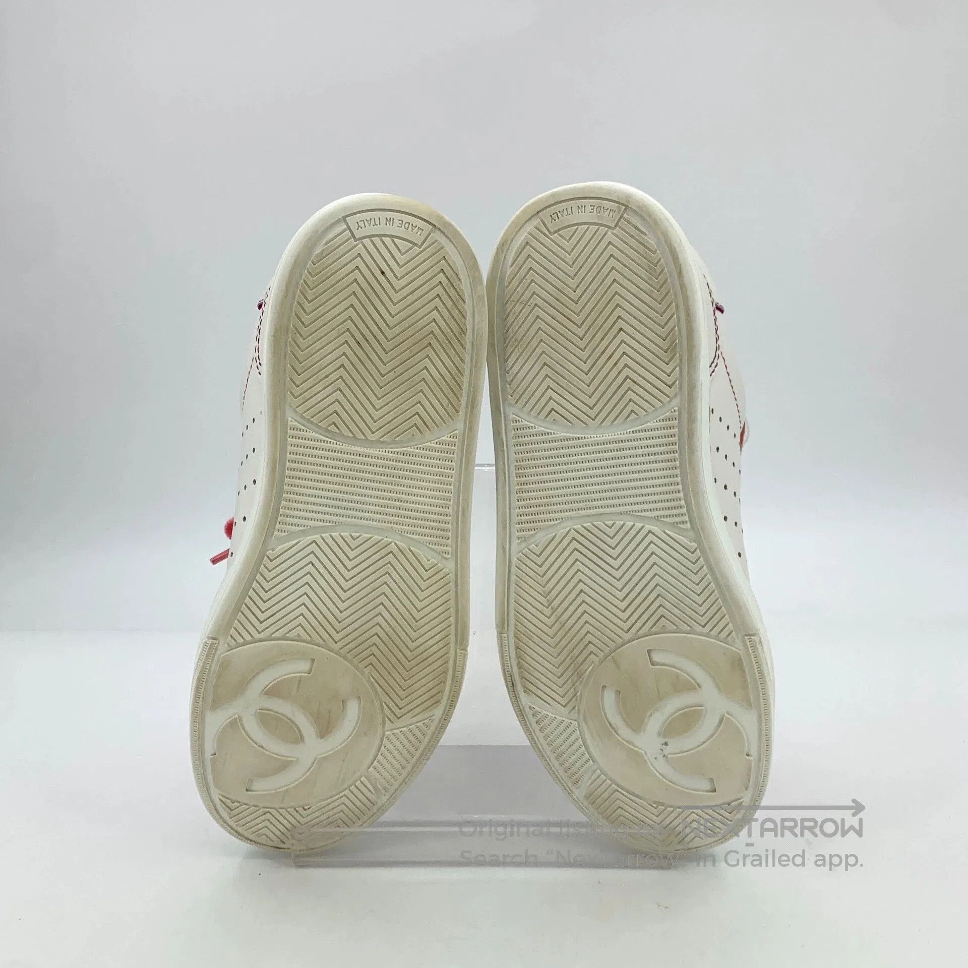 Chanel Chanel Low-Top Pink White Sneakers. Size US 7 / EU 40 - 5 Thumbnail