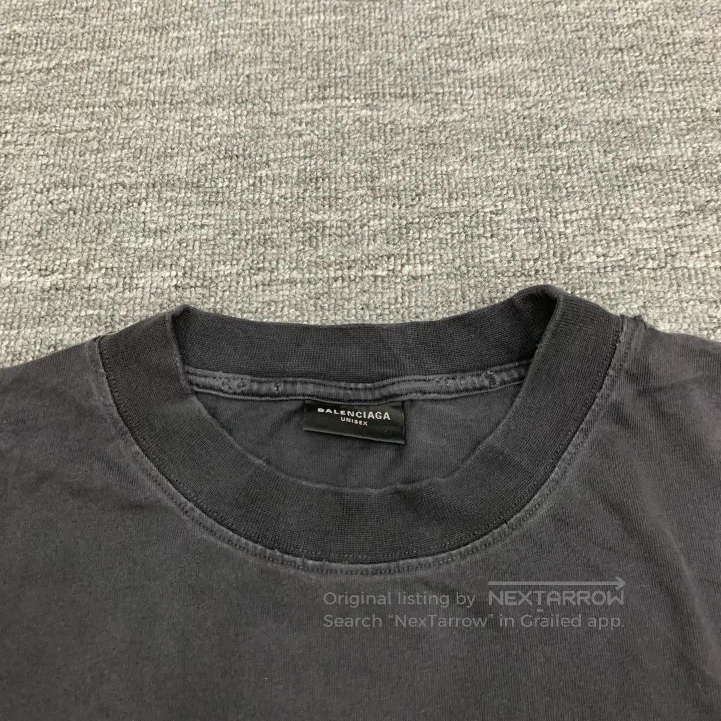 Balenciaga Balenciaga Black Distressed Logo T-Shirt. Size US XL / EU 56 / 4 - 7 Thumbnail