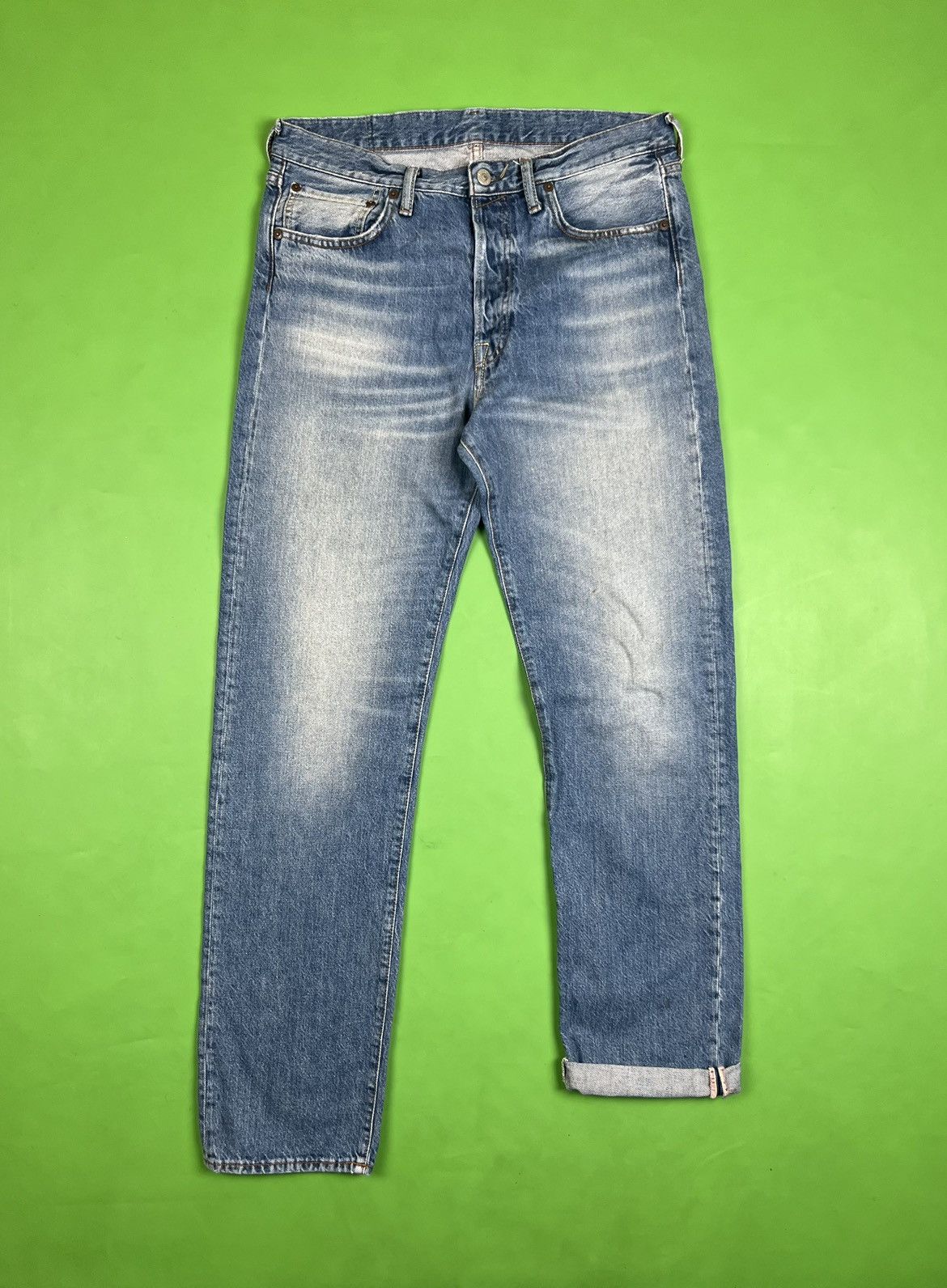 image of S/s 23 Acne Studios Washed Blue Denim Pants Jeans, Men's (Size 32)