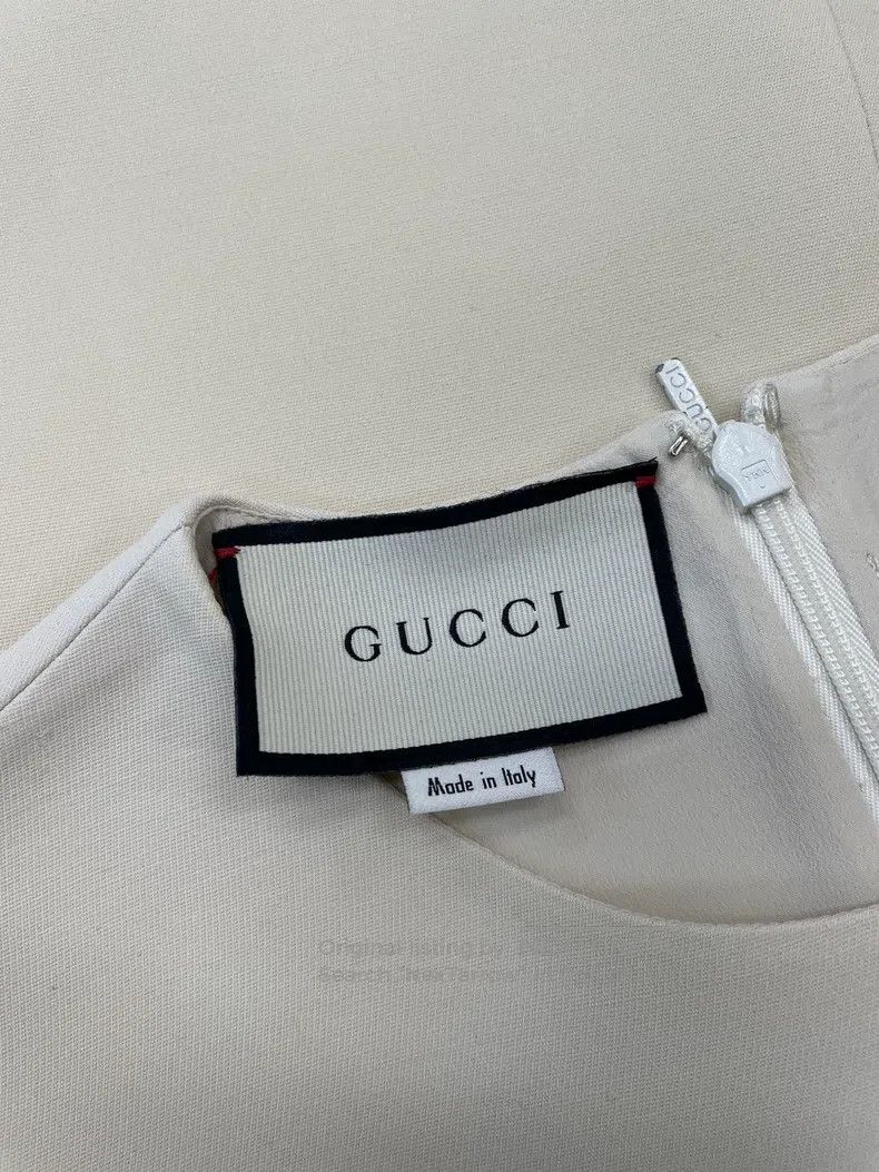 Gucci Gucci Beige gold button dress Size XS / US 0-2 / IT 36-38 - 4 Thumbnail