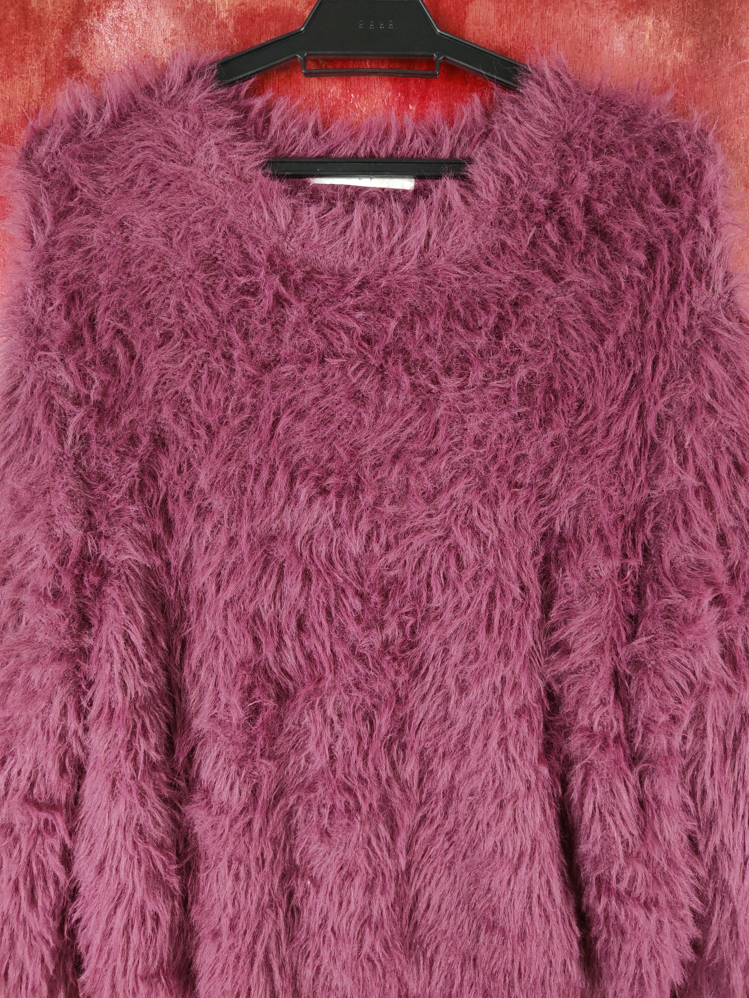 Japanese Brand × Vintage Artists Design 💥 KBF Dark Purple Fur Mohair Knitwear Size L / US 10 / IT 46 - 2 Thumbnail