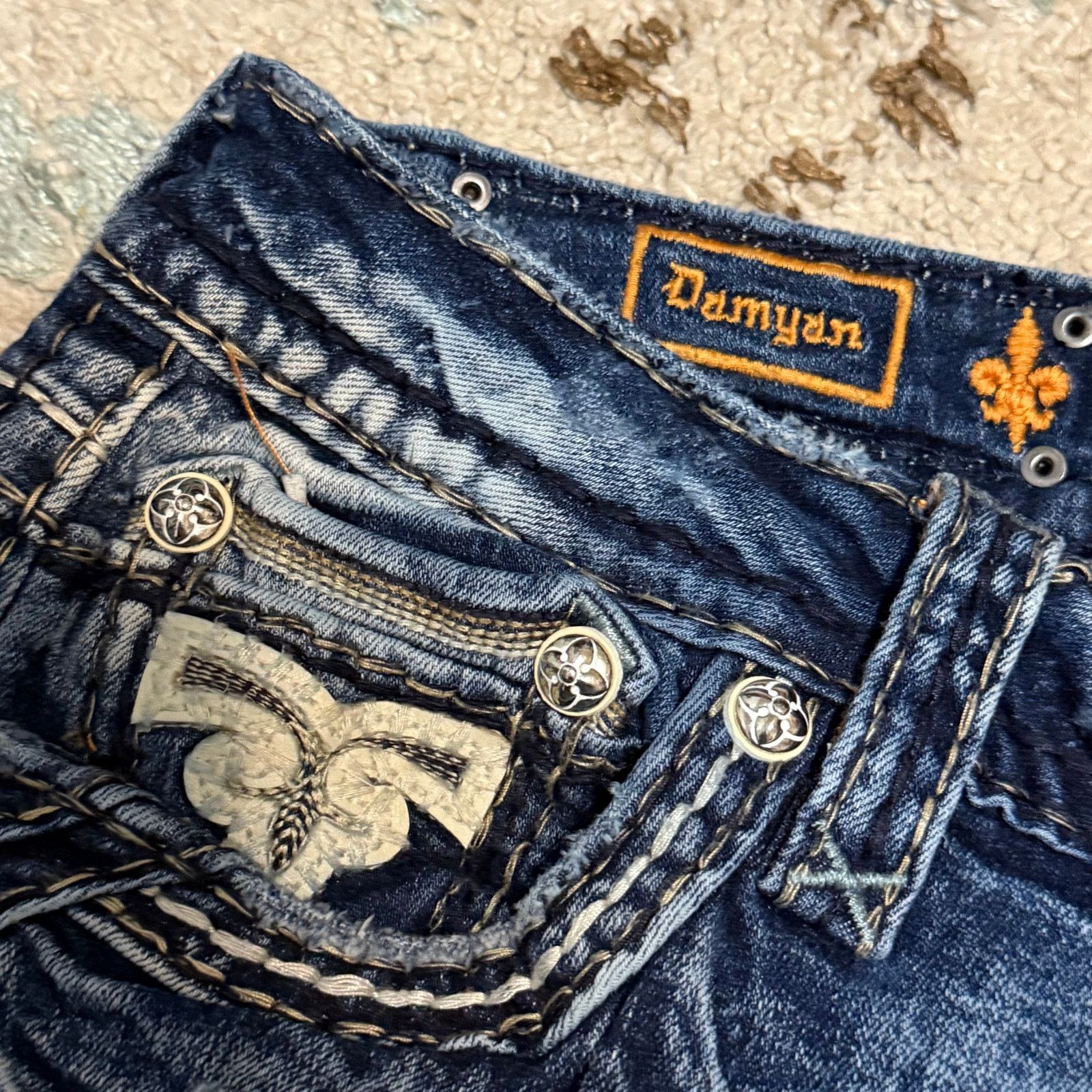 Rock Revival Rock Revival Womens Damyan Straight Jeans Size 30x30 Y2K Size 30" / US 8 / IT 44 - 7 Thumbnail