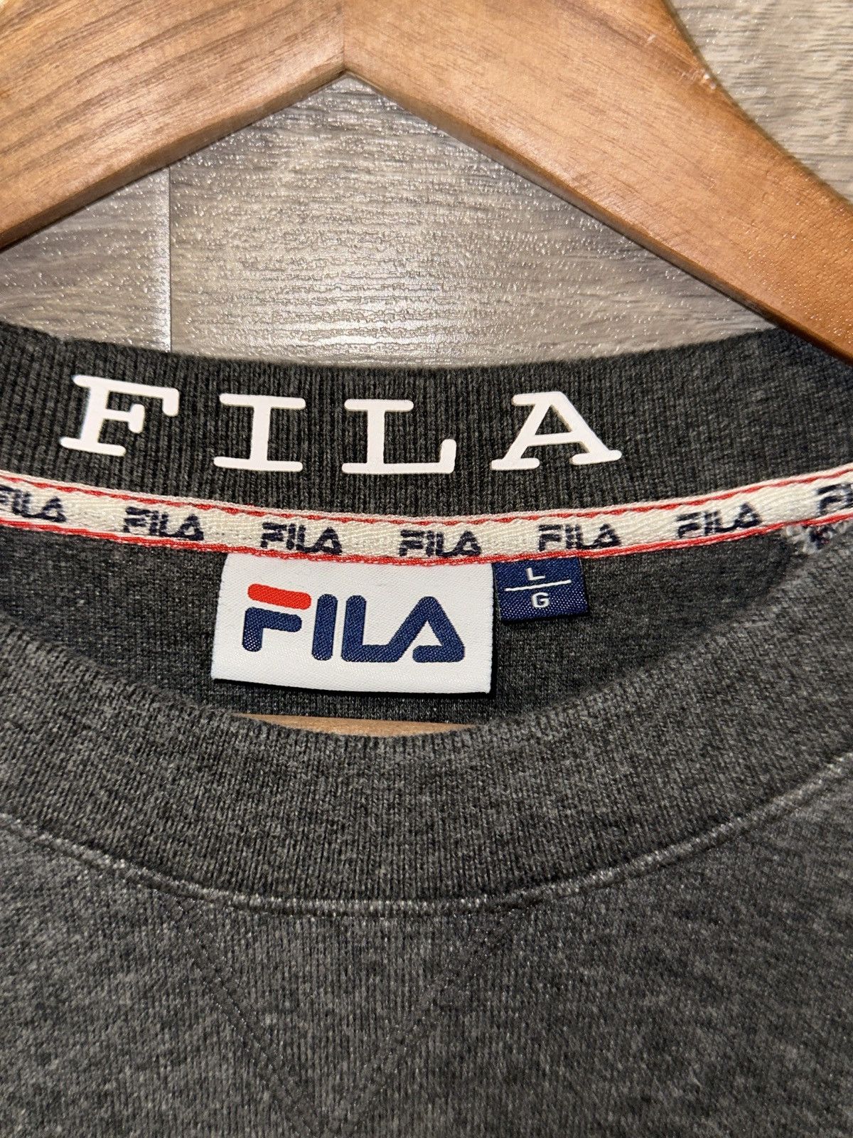 Fila FILA Crewneck Sweater – Charcoal Heather Size US L / EU 52-54 / 3 - 3 Thumbnail