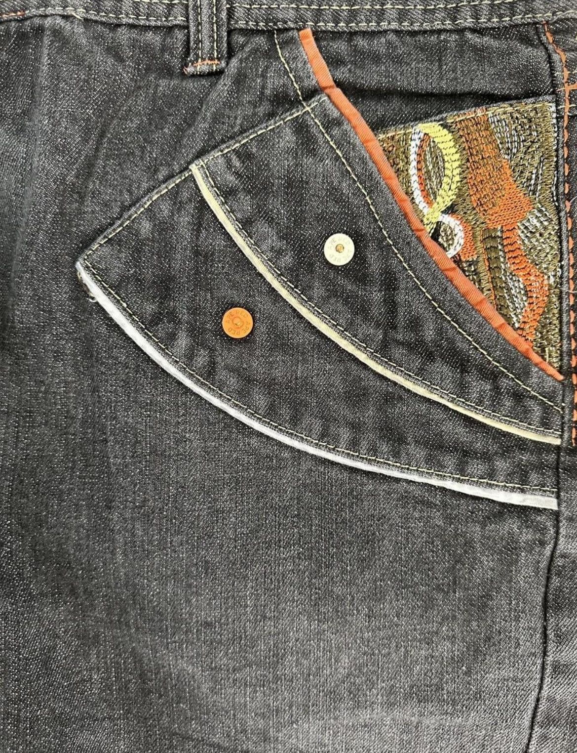 Vintage Red Ape Baggy Y2K Embroidered Jeans (42x26) Size US 42 / EU 58 - 5 Thumbnail