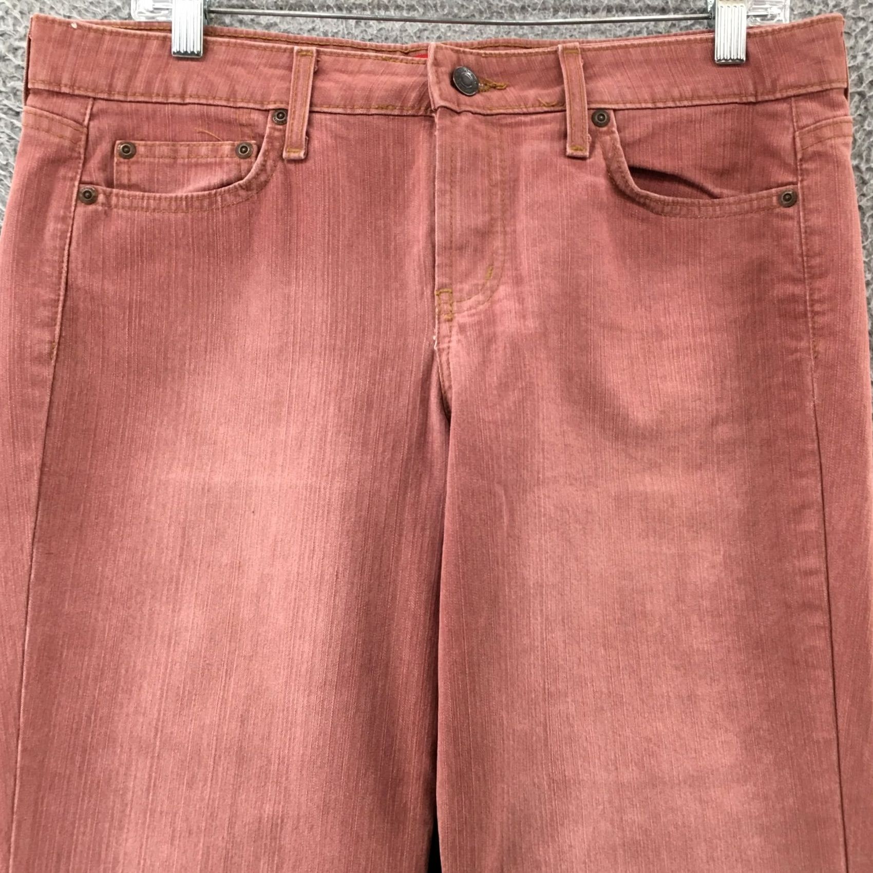 Mossimo Mossimo Red Stretch Flared Jeans Womens 13 Cotton Blend Zip Fly 5-Pocket Size 34" / US 12 / IT 48 - 2 Thumbnail