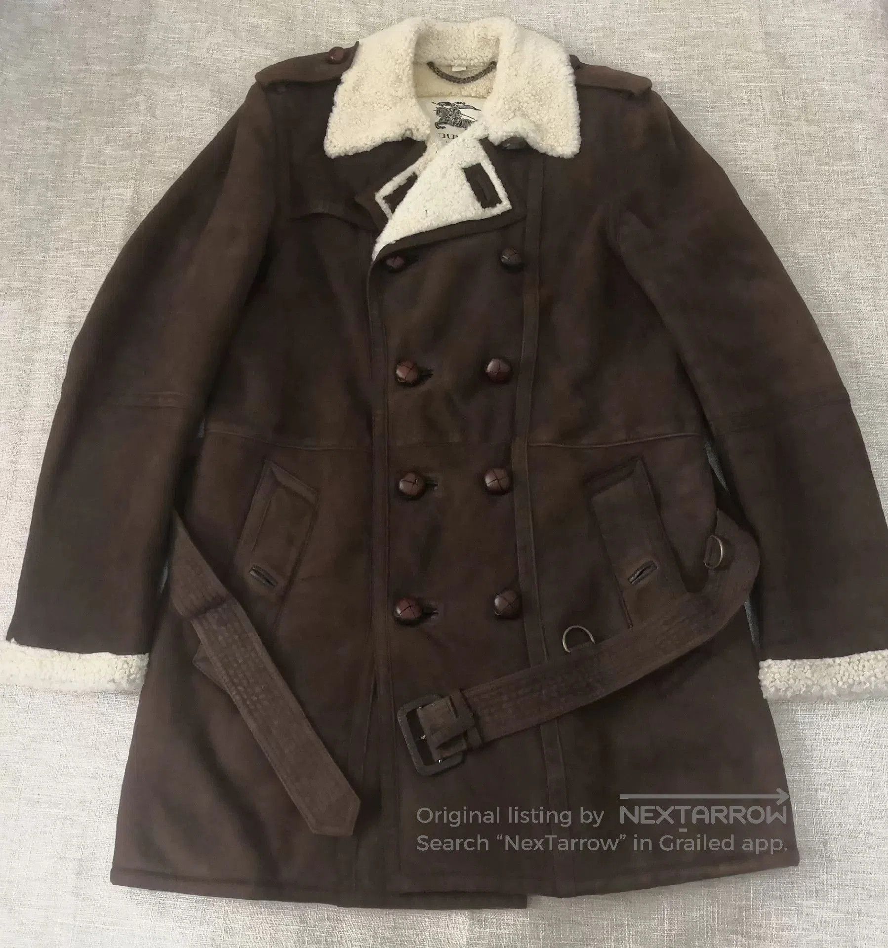 Burberry Burberry London Shearling Leather Coat. Size US L / EU 52-54 / 3 - 1 Thumbnail