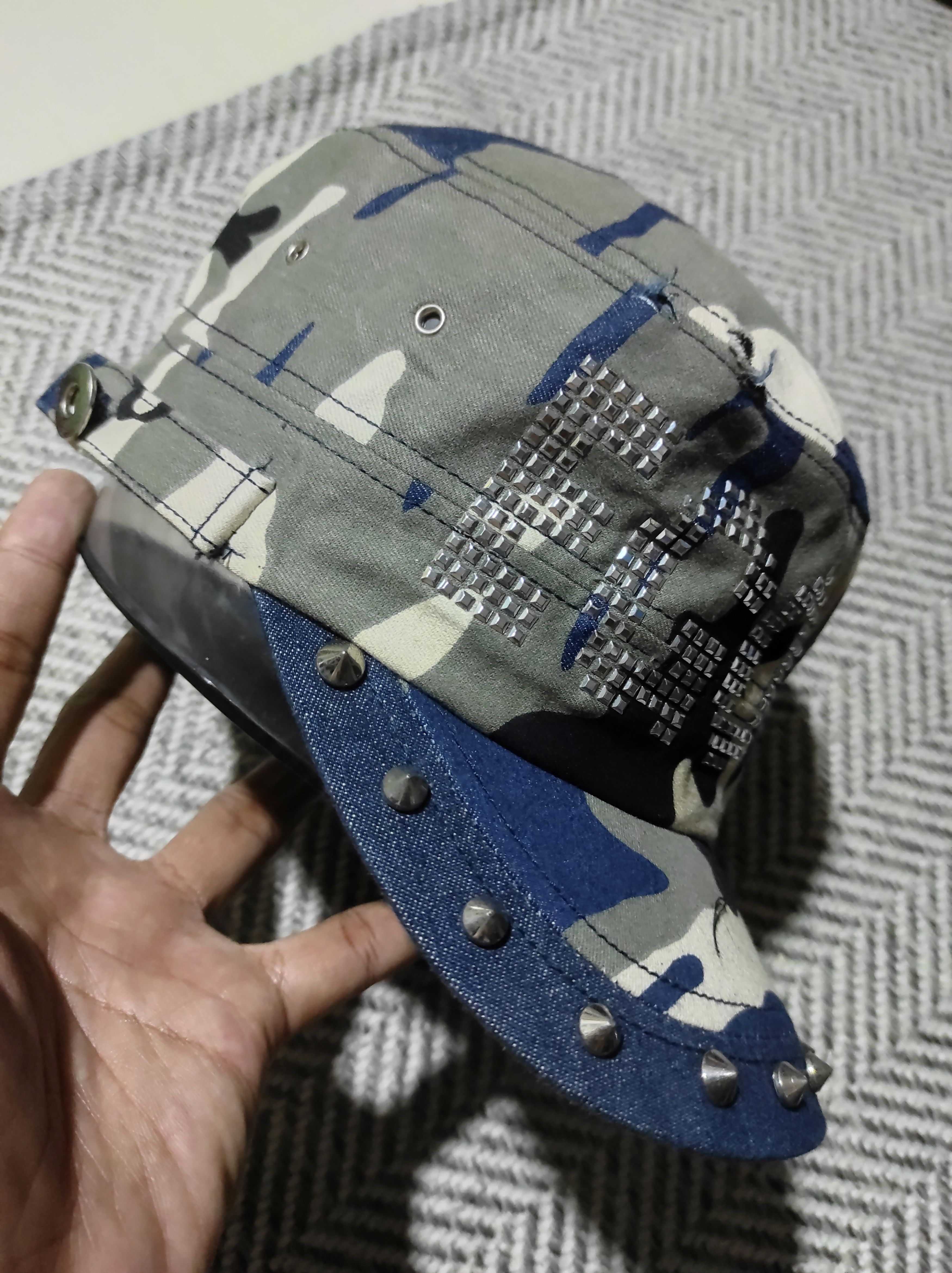 Japanese Brand Egoist Camo Distressed Studded Patrol Hat Size ONE SIZE - 8 Thumbnail