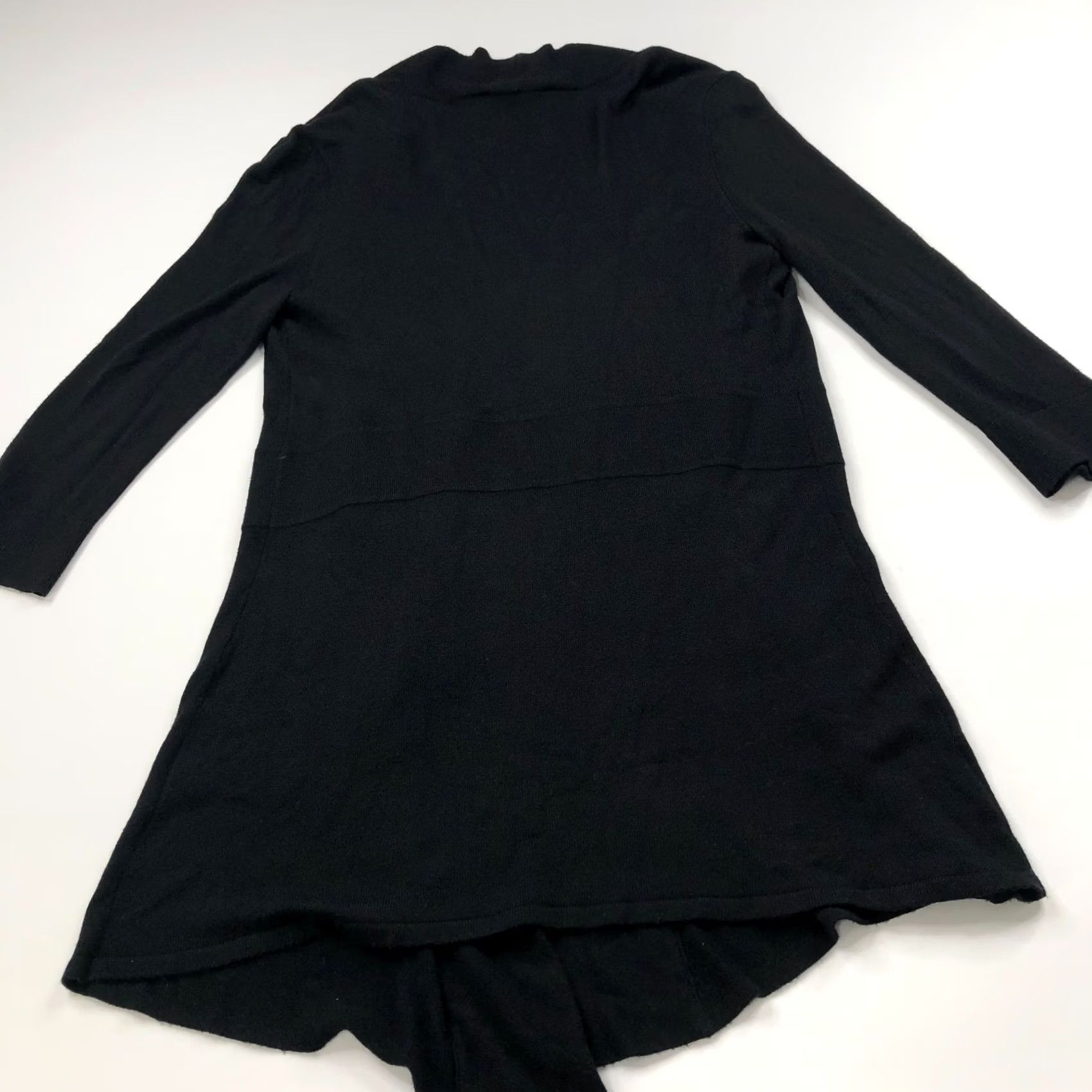 White House Black Market White House Black Market Cardigan Sweater Open Front Black Knit M Womens Long Sleeve V-Neck Size M / US 6-8 / IT 42-44 - 7 Thumbnail