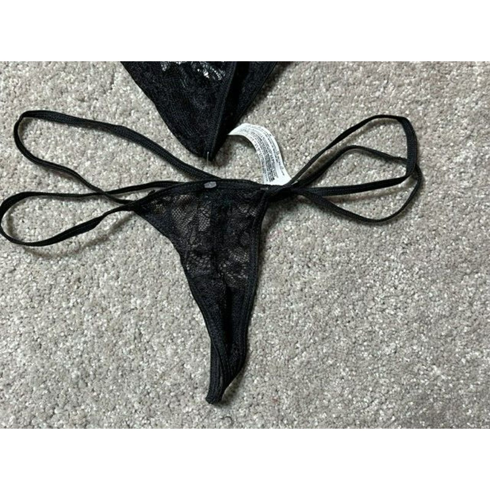 Other Escante Babydoll Sleepwear M Stocking Thong Lace Black Size ONE SIZE - 3 Thumbnail