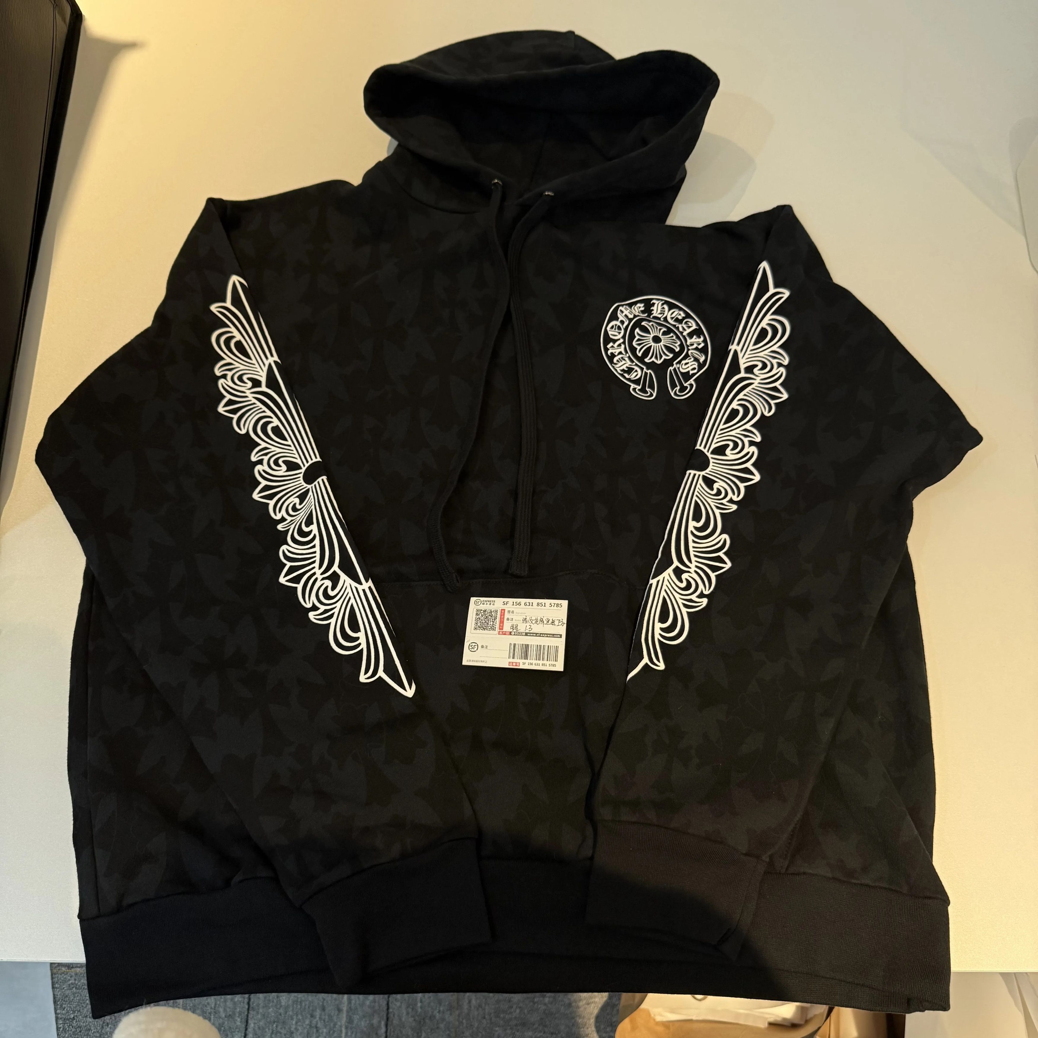 Chrome Hearts CHROME HEARTS Size L Black dark horseshoe scroll hoodie Size US L / EU 52-54 / 3 - 2 Thumbnail