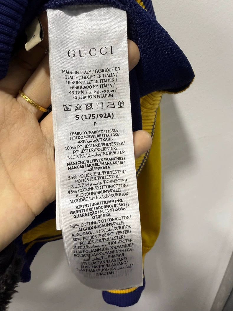 Gucci Gucci Dark pattern blue and yellow color block hooded sweat Size US S / EU 44-46 / 1 - 4 Thumbnail