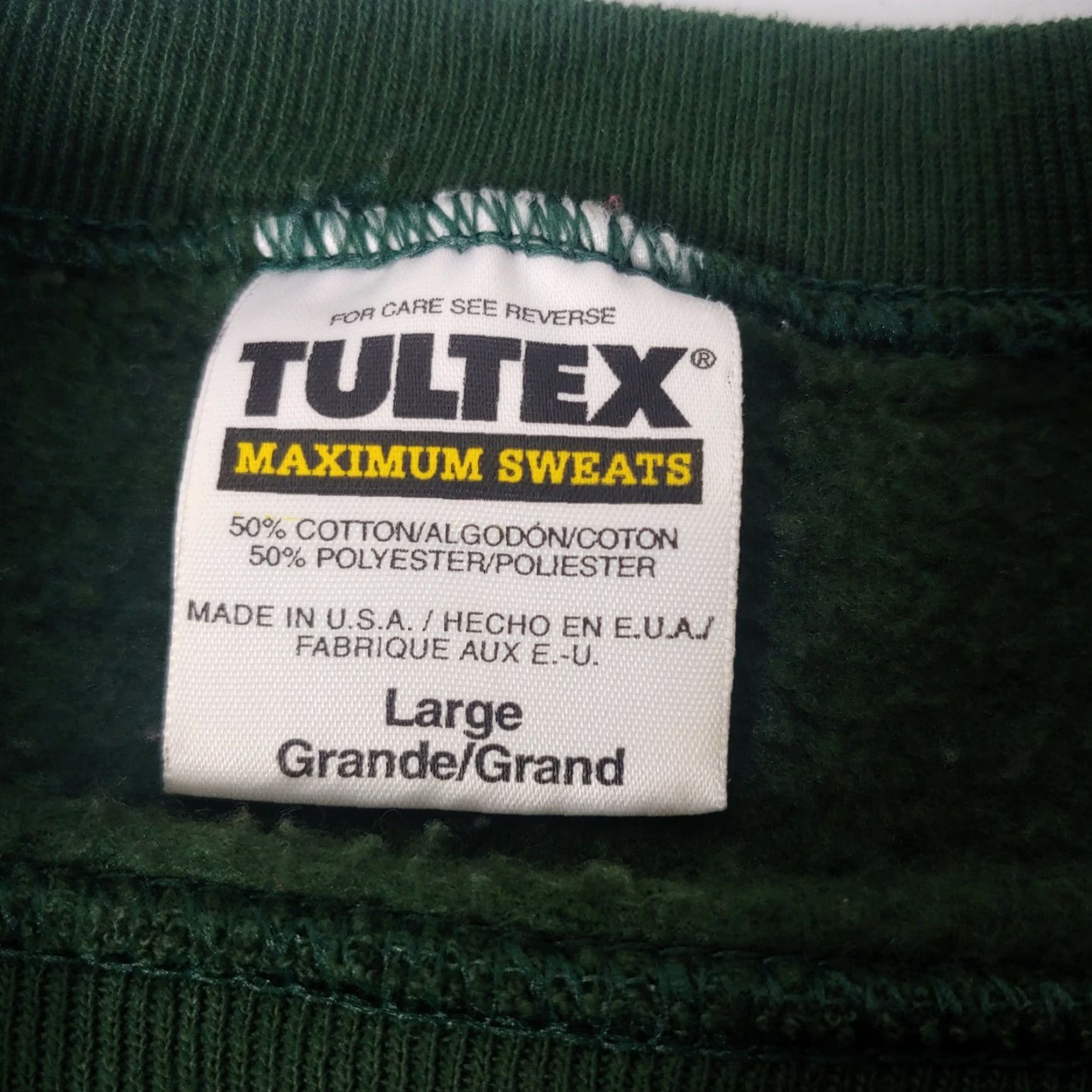 Tultex VINTAGE Tultex Sweatshirt USA Green Men L Crew Neck Birds Gold Foil Friends Spring? Size US L / EU 52-54 / 3 - 8 Thumbnail