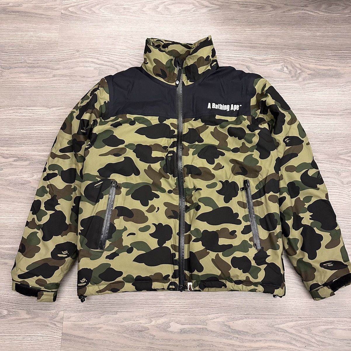 BAPE 1st Camo Light Weight Down Jacket (FW21) Green